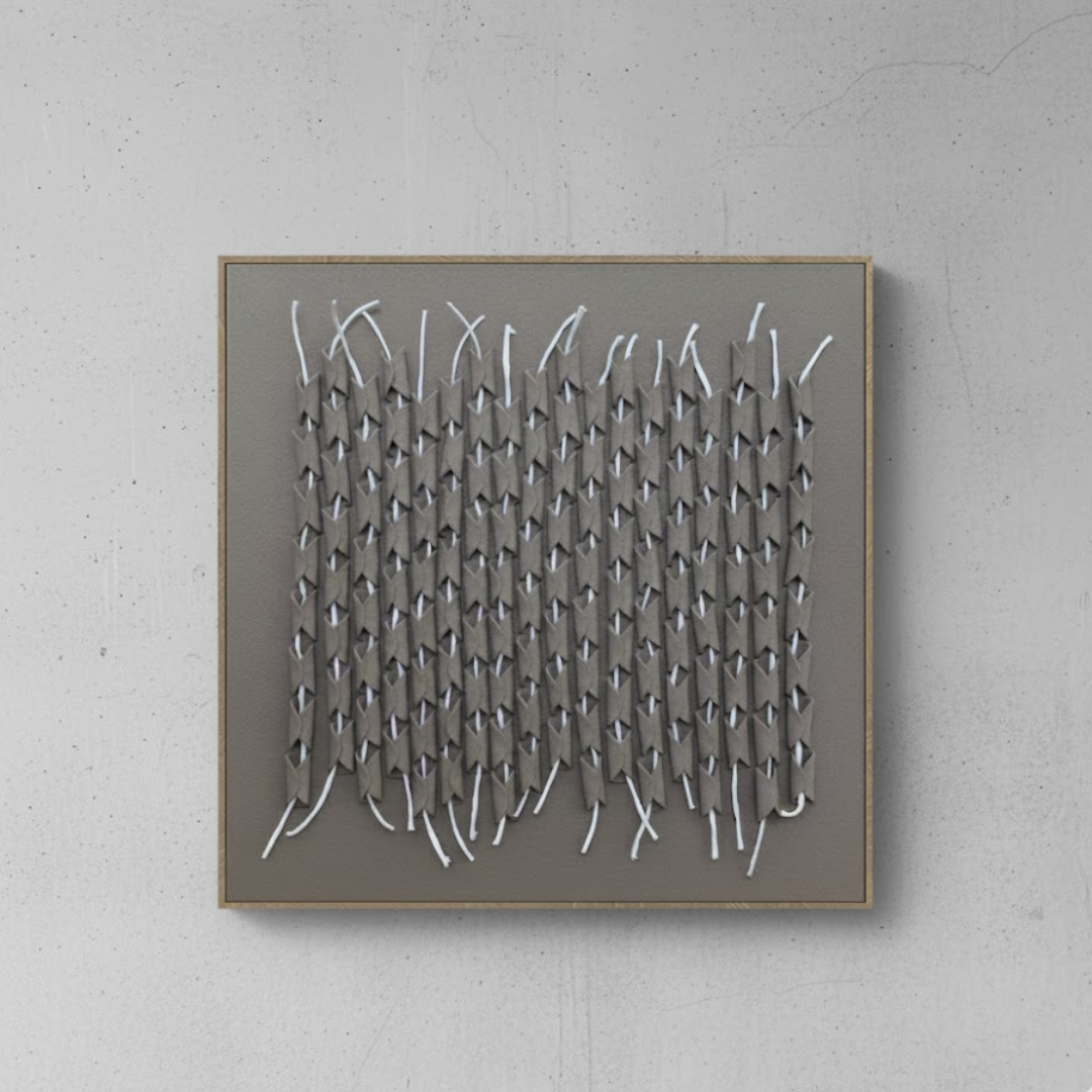 Arctic Weave Handmade 3D Textured Wall Painting