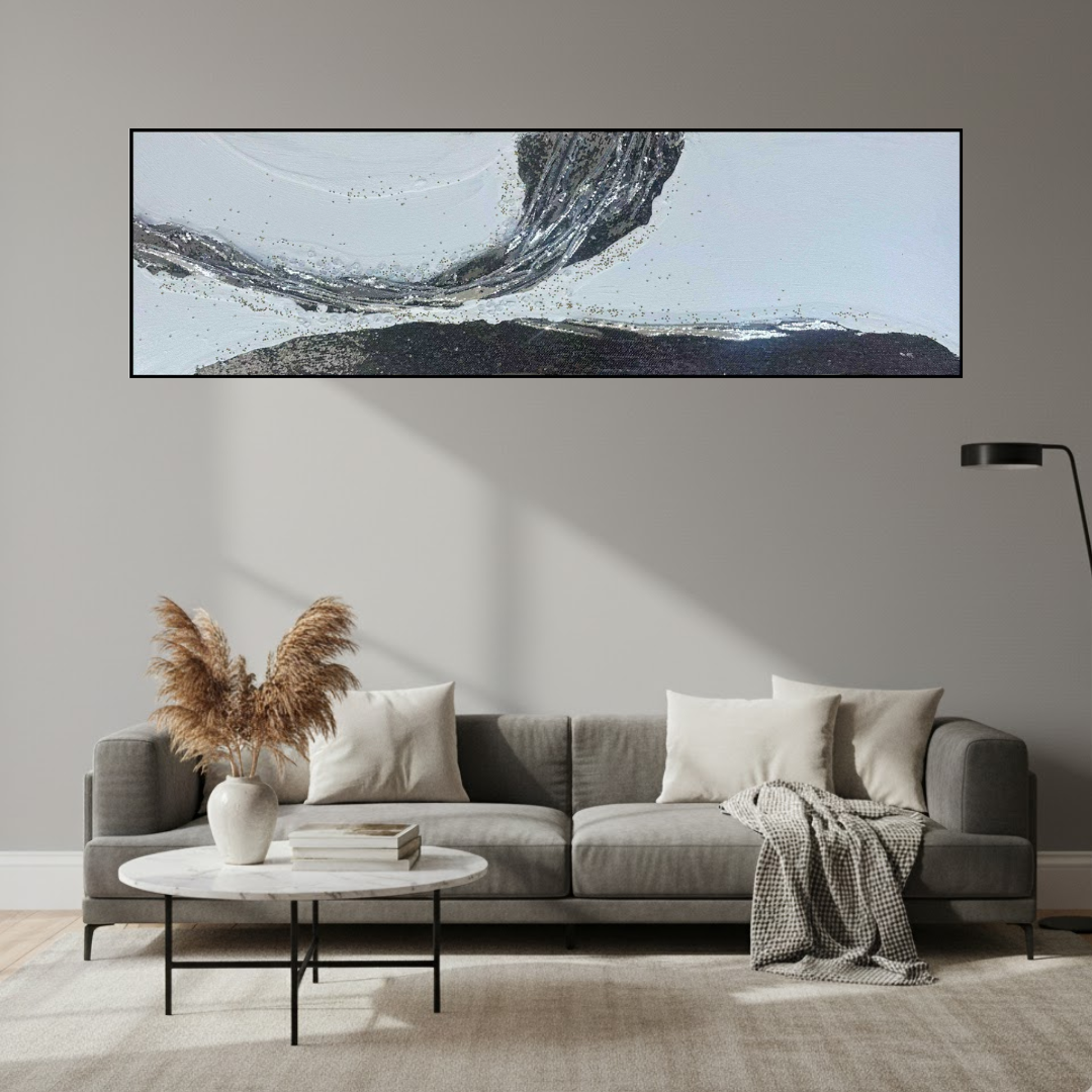 Celestial Drift Handmade 3D Textured Wall Painting