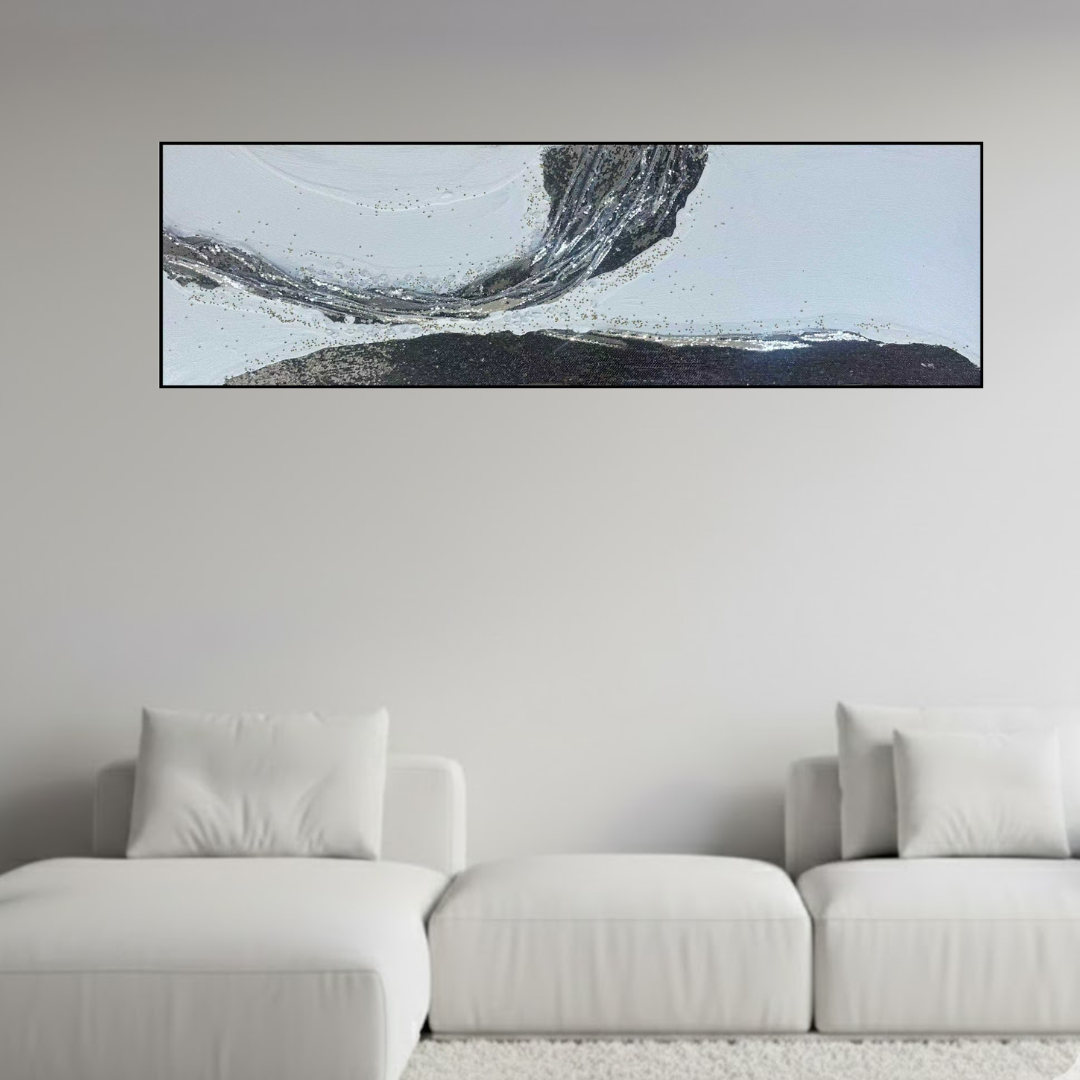 Celestial Drift Handmade 3D Textured Wall Painting