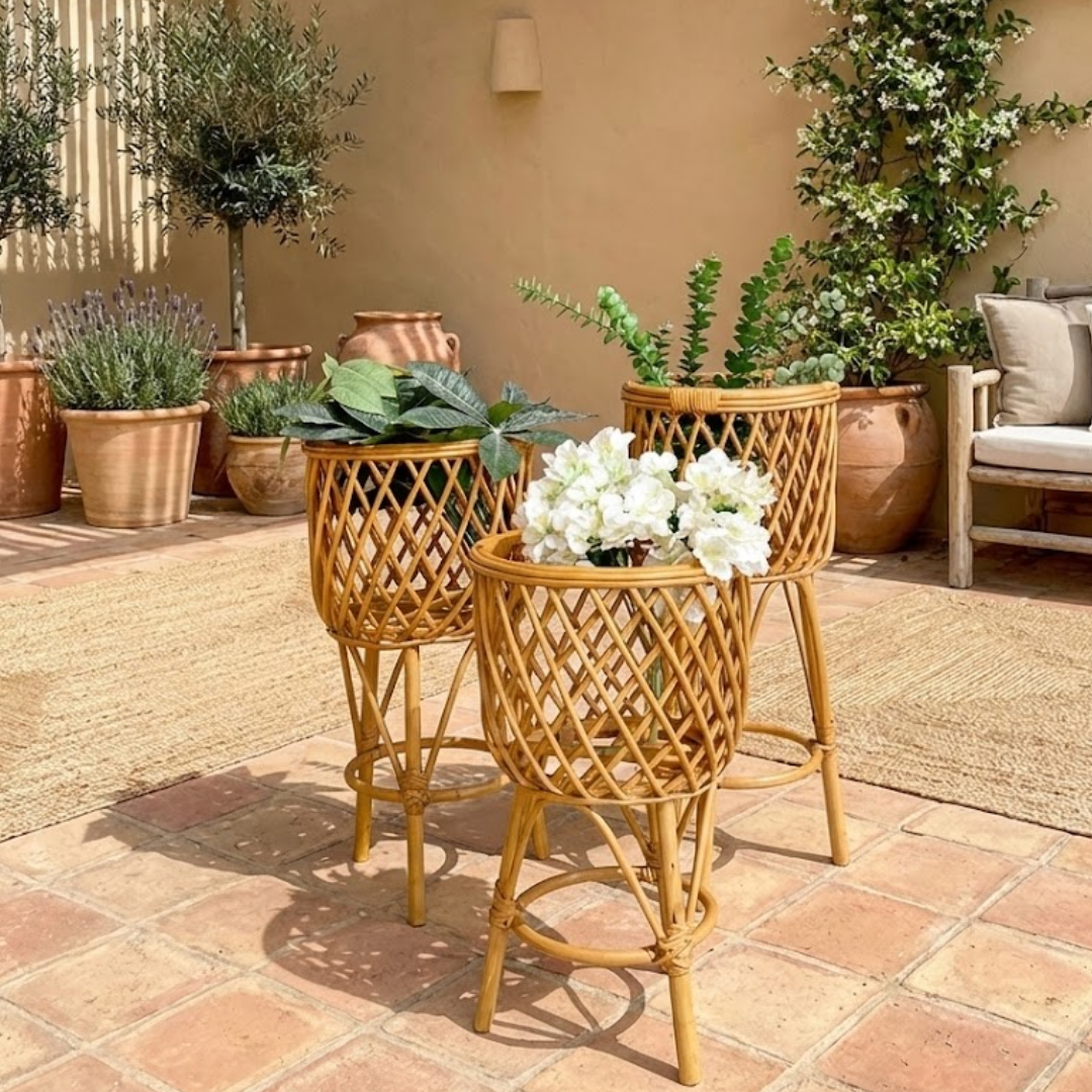 Boho Rattan Planter