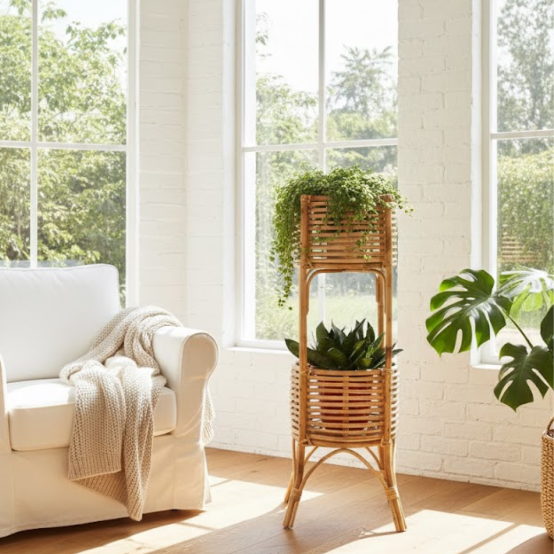 Earthy Elegance Cane Planter