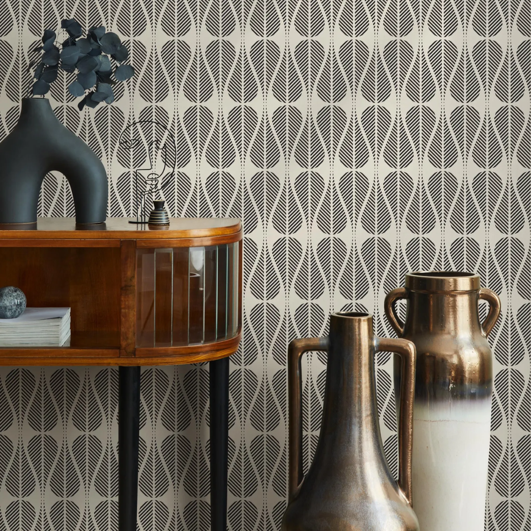 Modern Teardrop Pattern Wallpaper