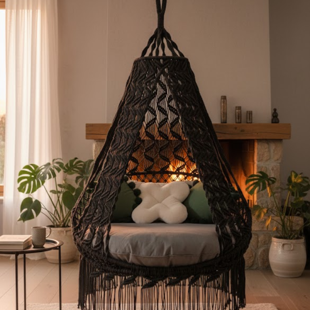 Boho Trance Macrame Swing Chair