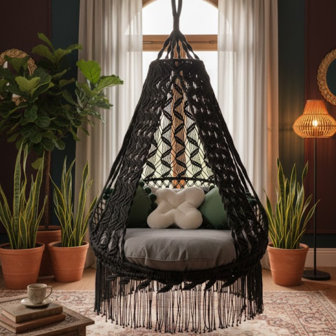 Boho Trance Macrame Swing Chair