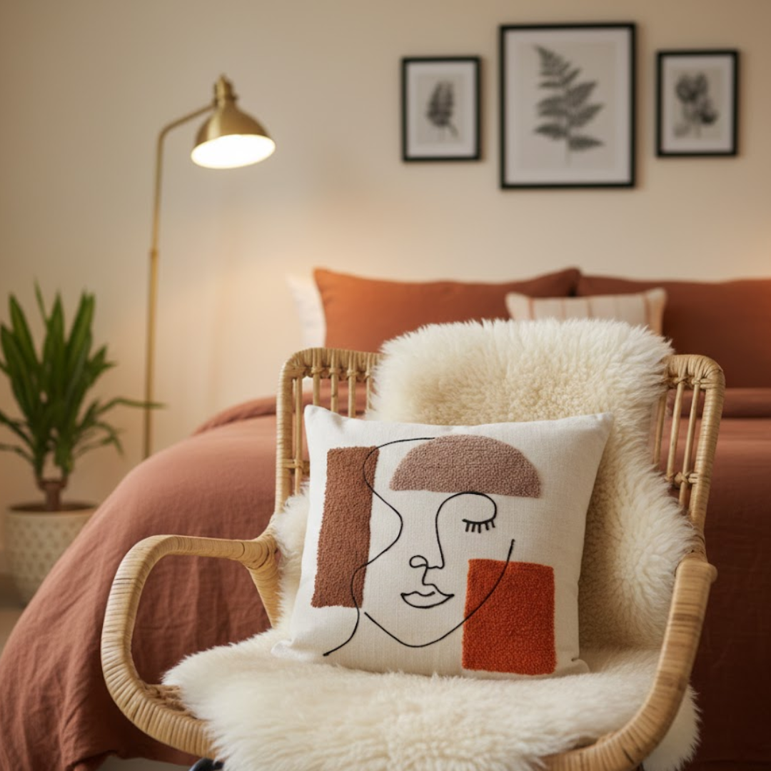 Arta Loom Abstract Face Cushion