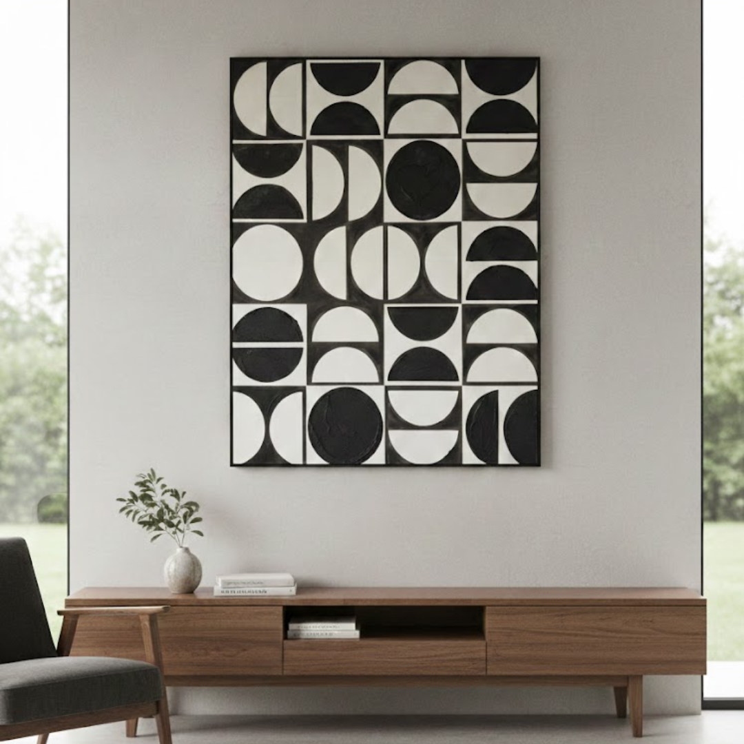 Monolith Noir Handmade Textured Wall Painting