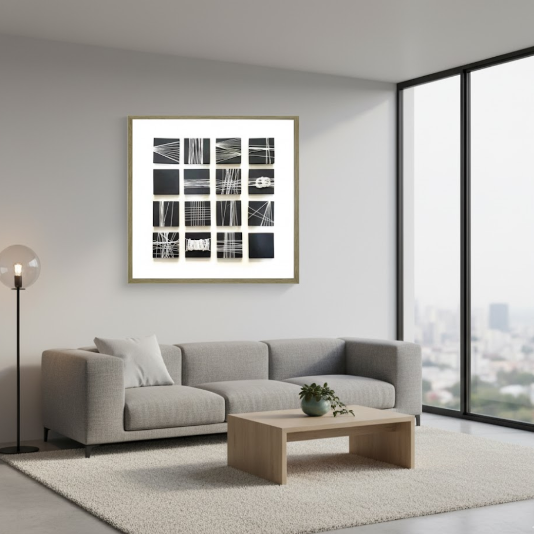 Lume Noir Handmade 3D Textured Wall Painting