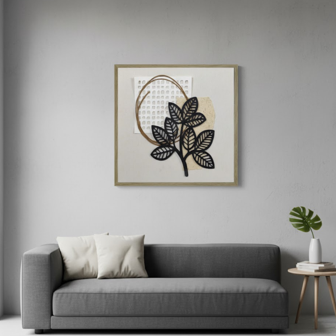 Botanica Aura Handmade 3D Textured Wall Painting