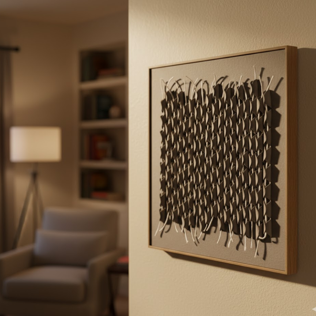 Arctic Weave Handmade 3D Textured Wall Painting