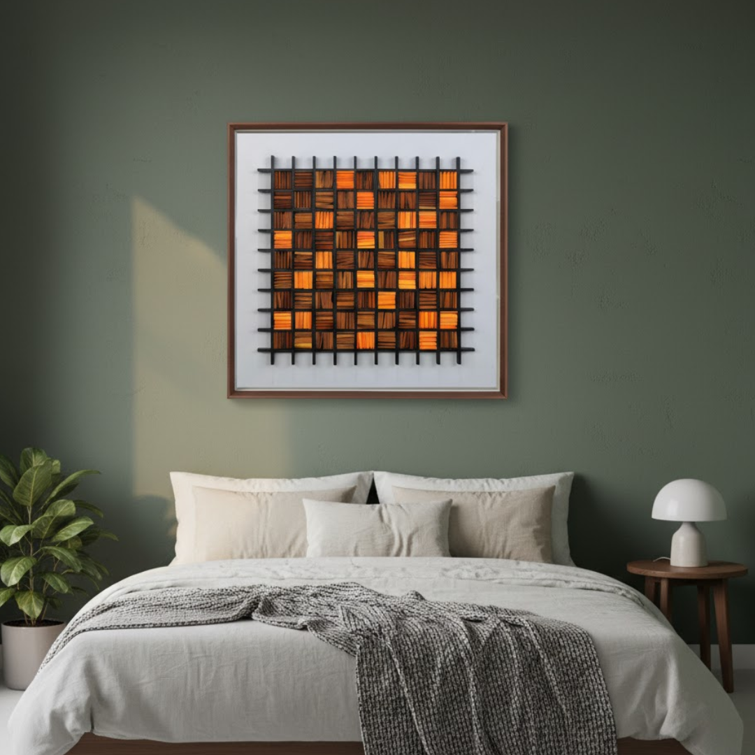 Ember Weave Handmade 3D Textured Wall Painting