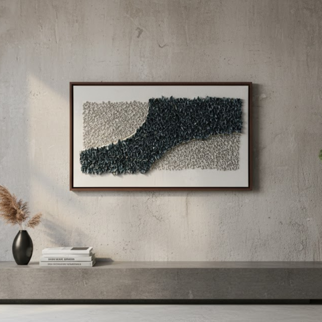 Flowing Current Handmade 3D Textured Wall Painting