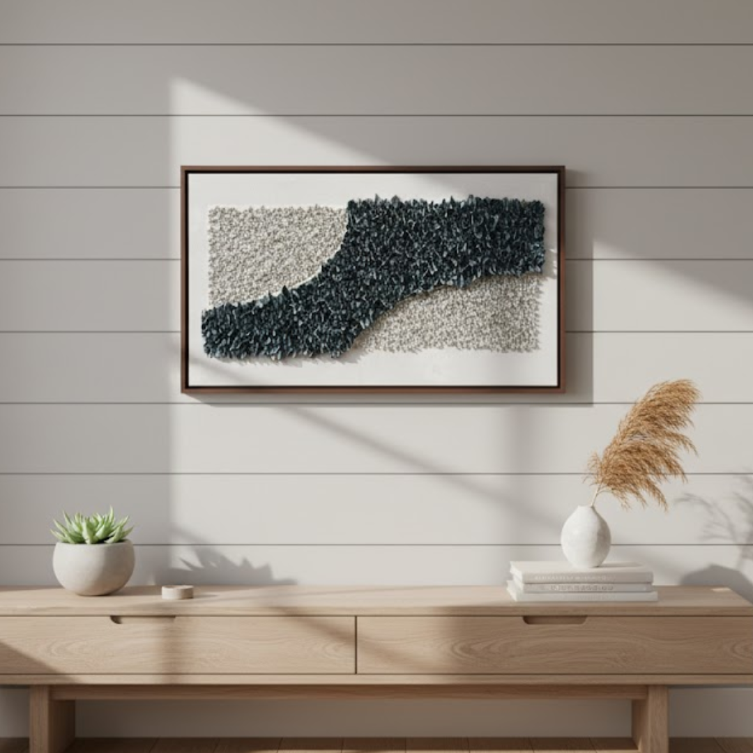 Flowing Current Handmade 3D Textured Wall Painting