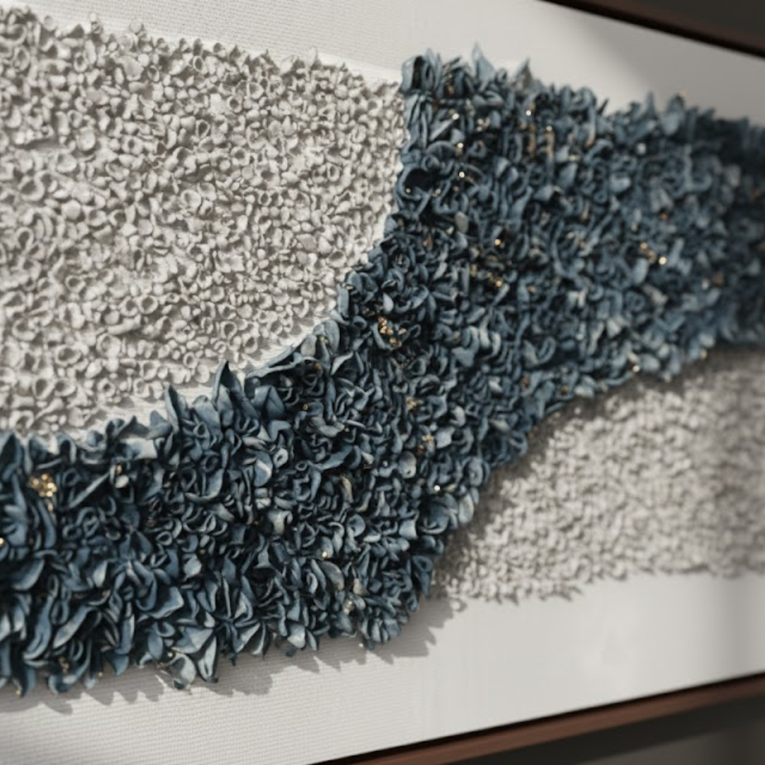 Flowing Current Handmade 3D Textured Wall Painting