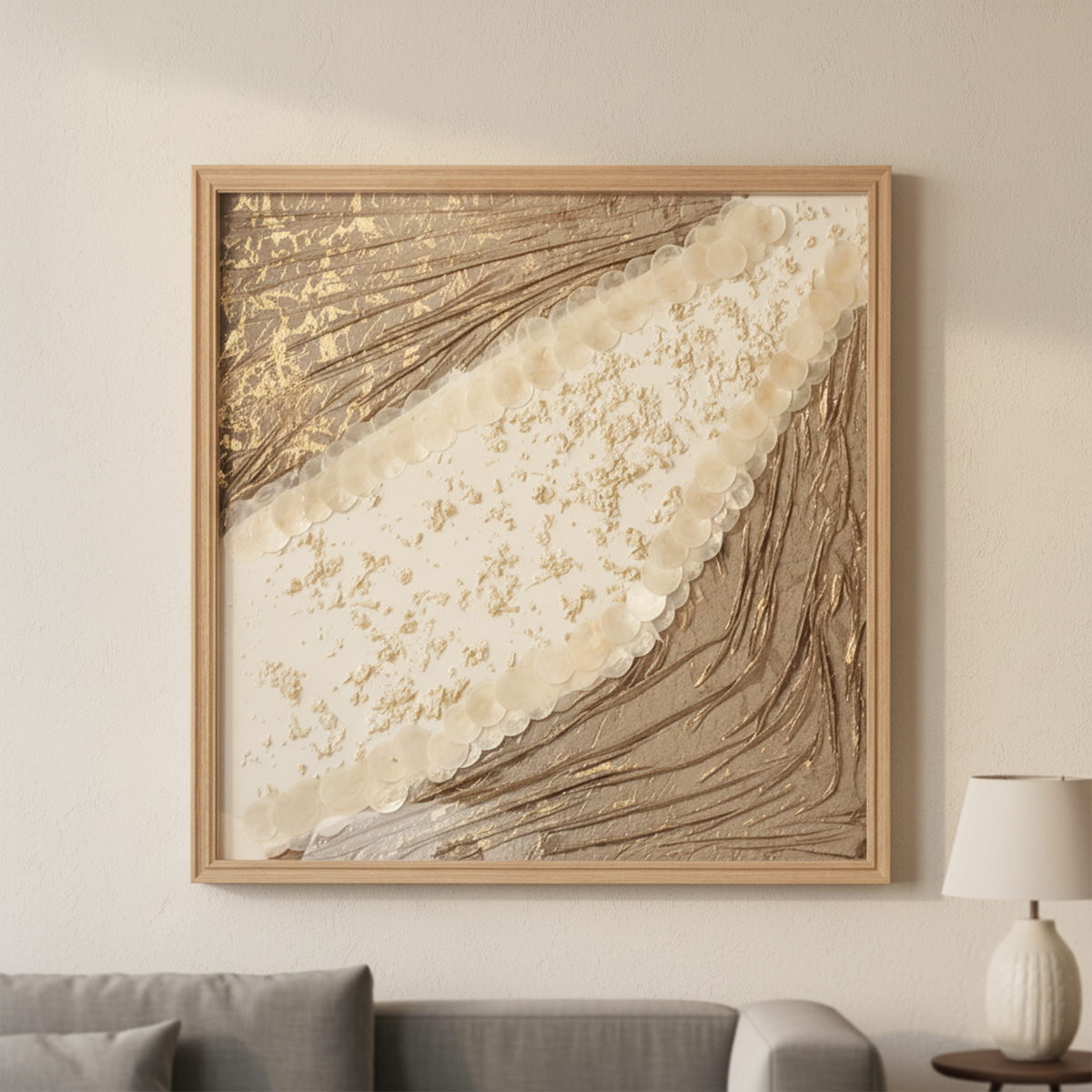 Tidal Essence Handmade 3D Textured Wall Painting