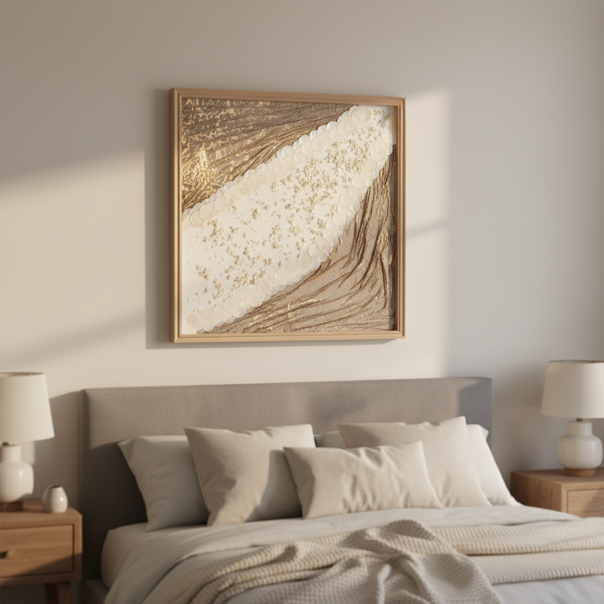 Tidal Essence Handmade 3D Textured Wall Painting
