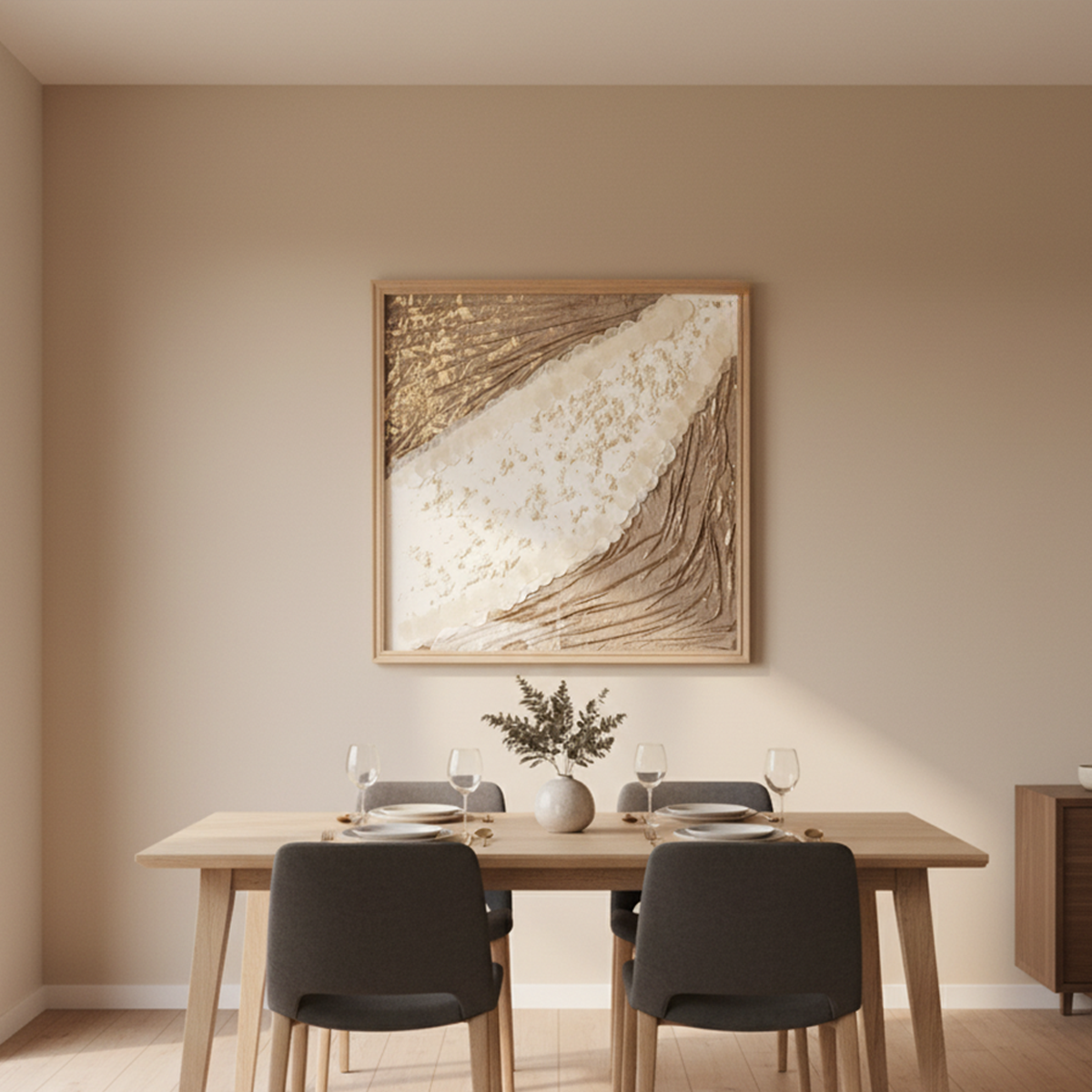 Tidal Essence Handmade 3D Textured Wall Painting