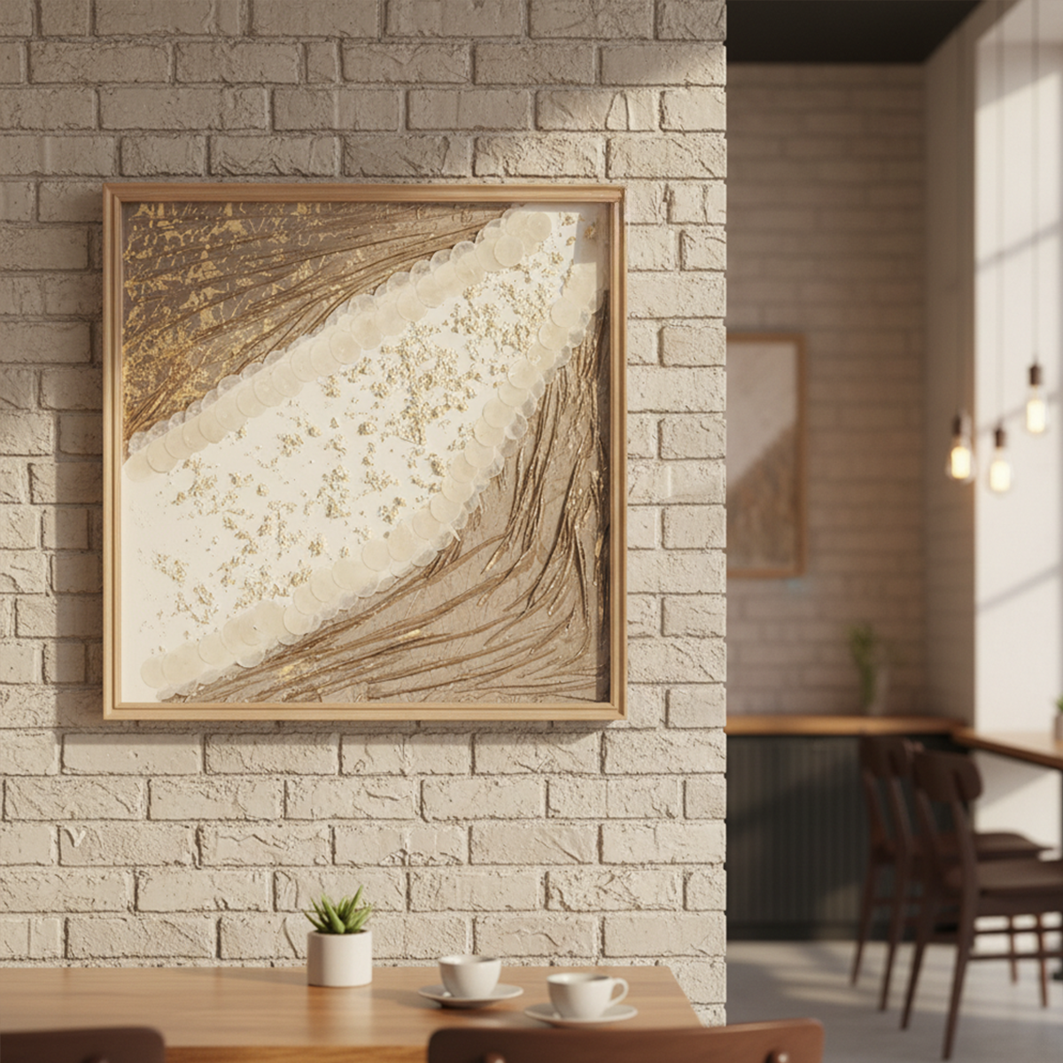 Tidal Essence Handmade 3D Textured Wall Painting