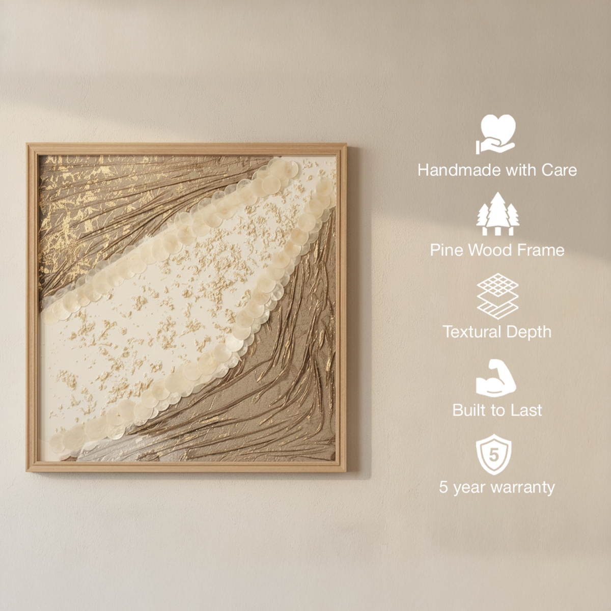 Tidal Essence Handmade 3D Textured Wall Painting
