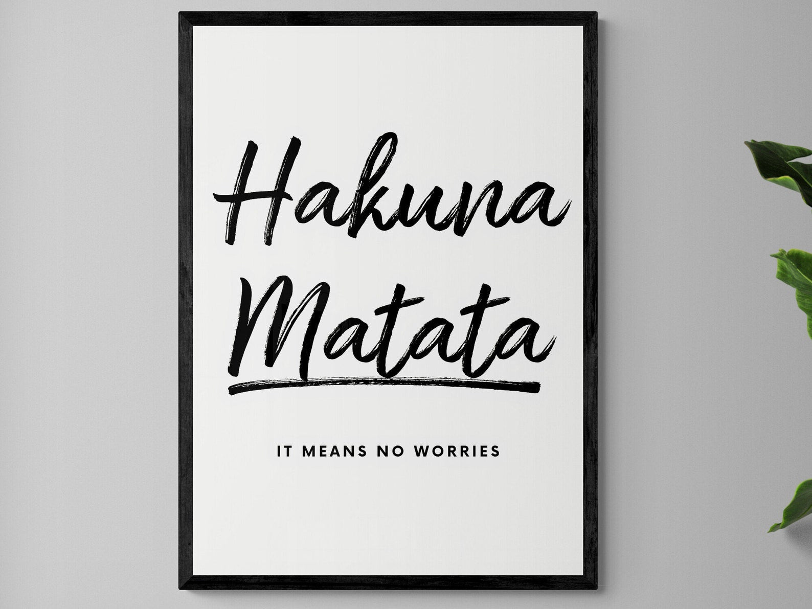 Hakuna Matata Digital Art Poster