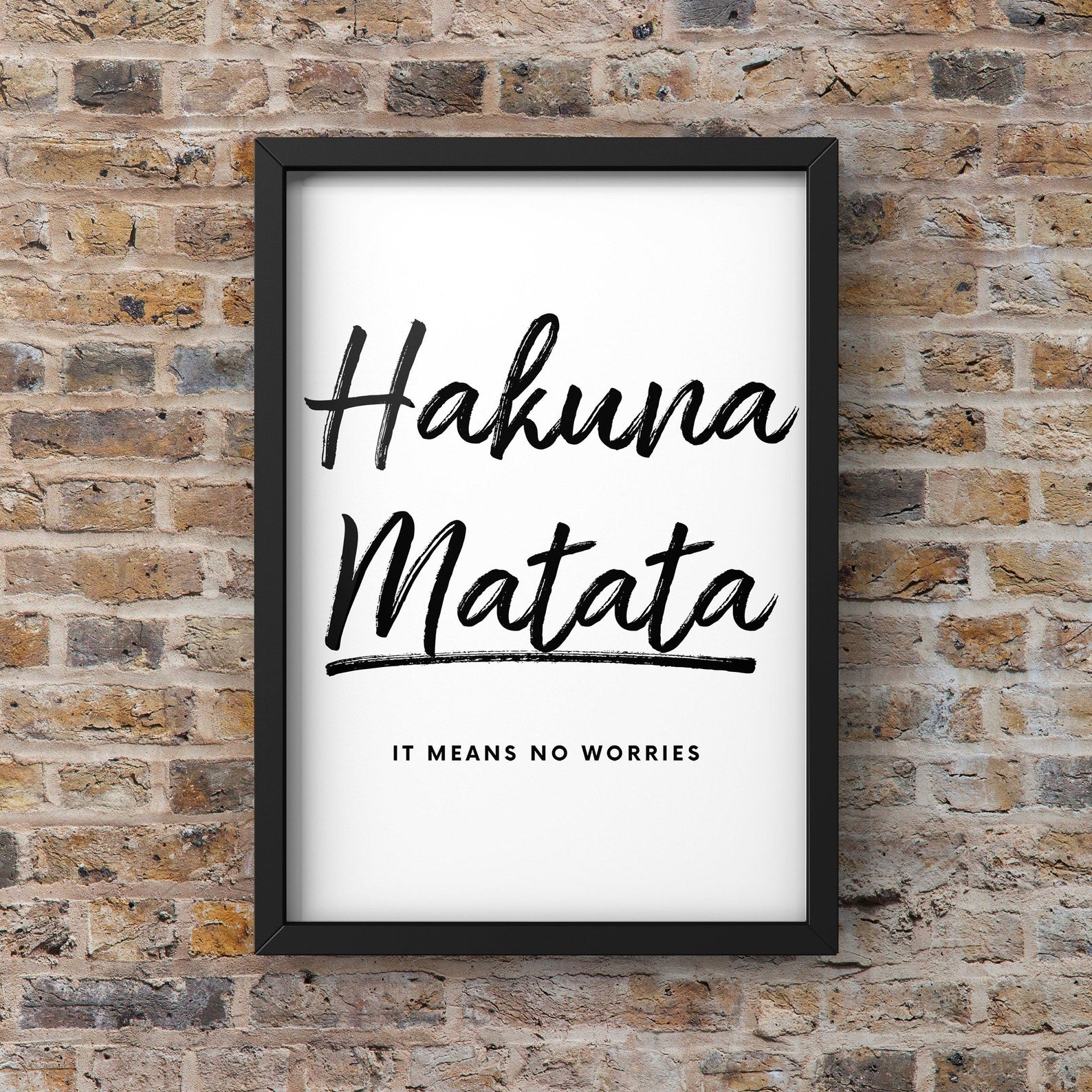 Hakuna Matata Digital Art Poster