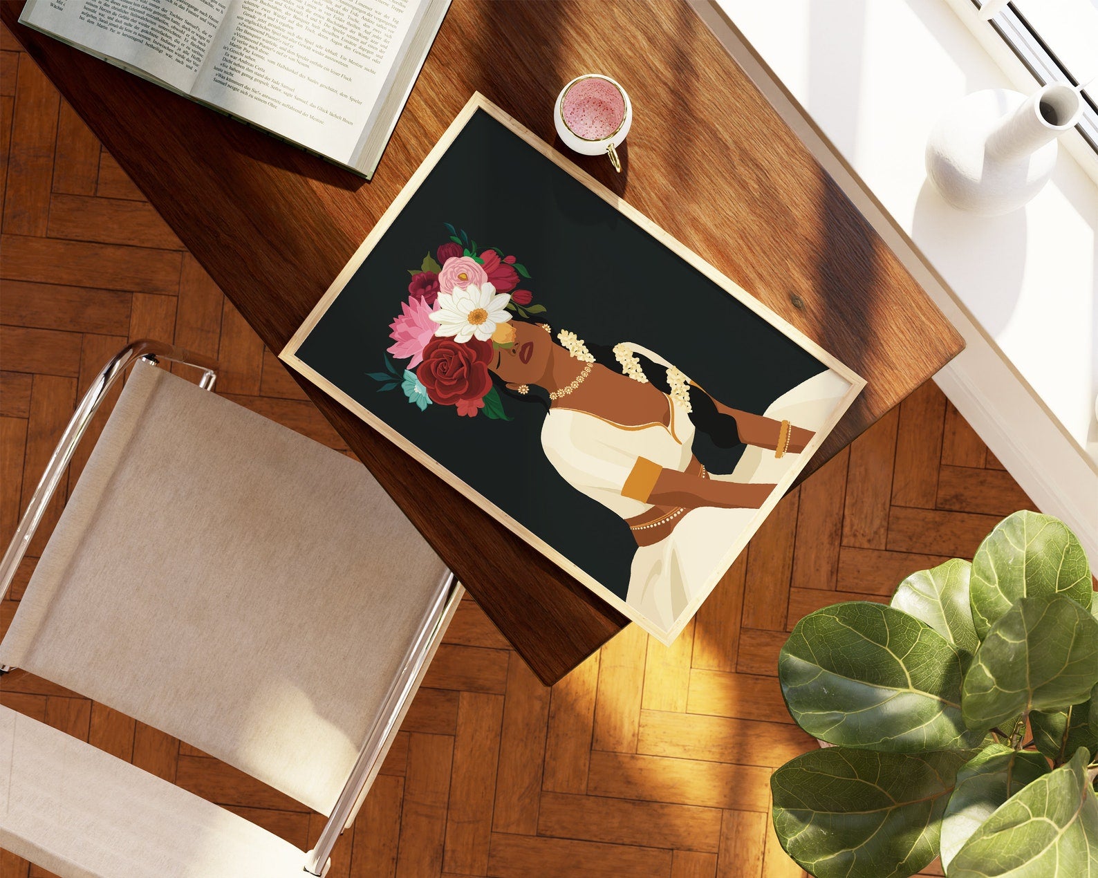 Blossom Muse Digital Wall Painting
