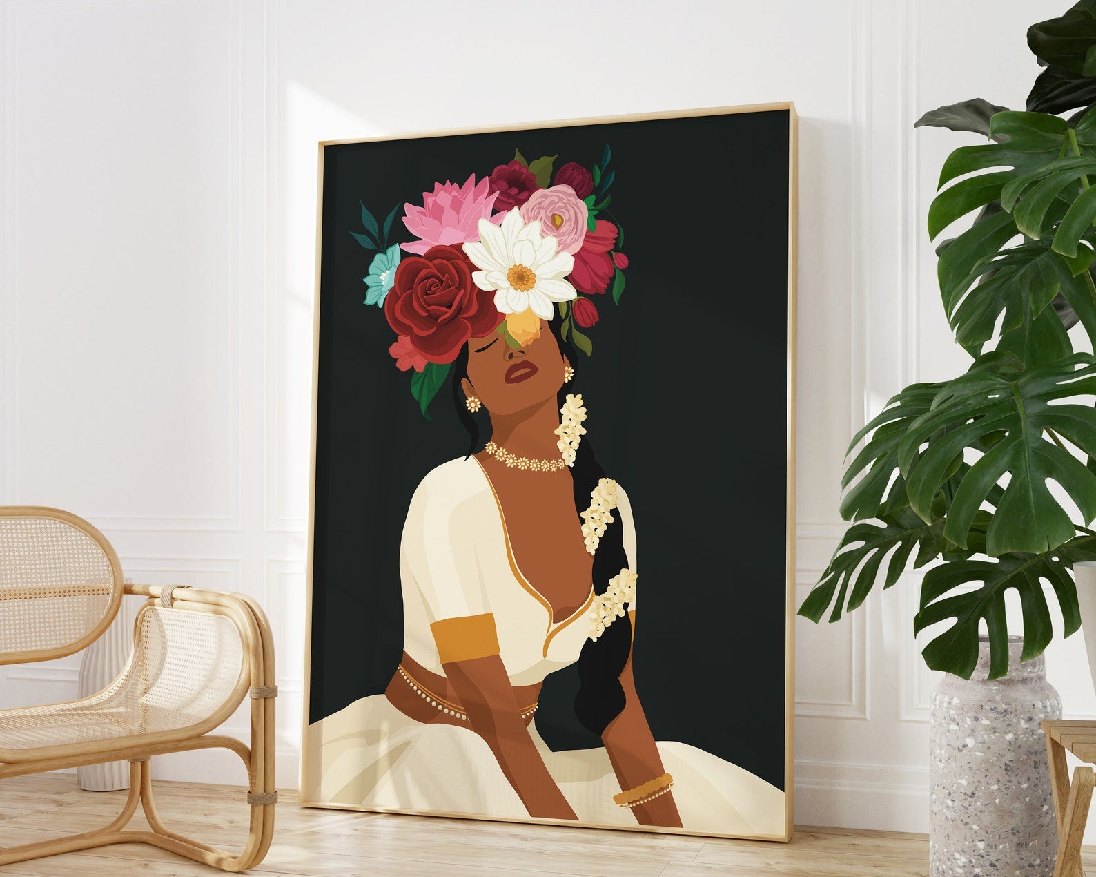 Blossom Muse Digital Wall Painting