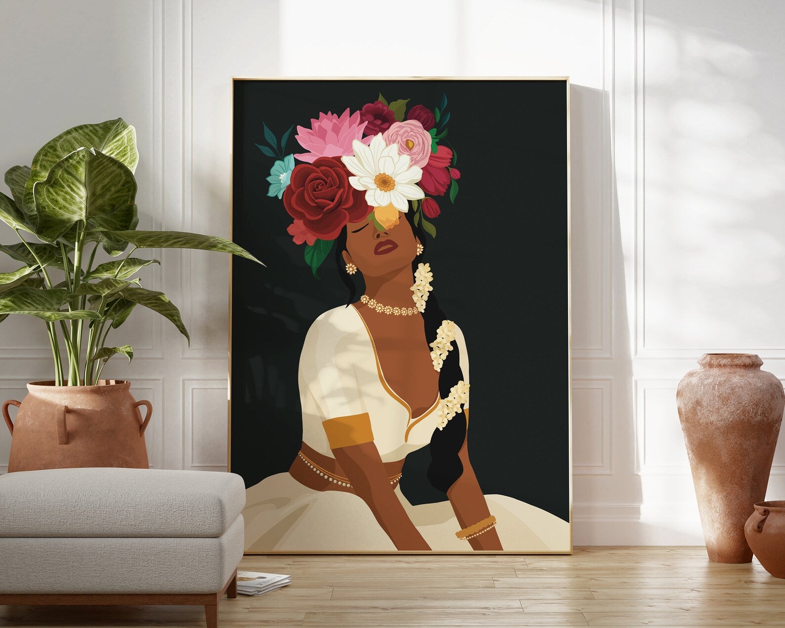 Blossom Muse Digital Wall Painting