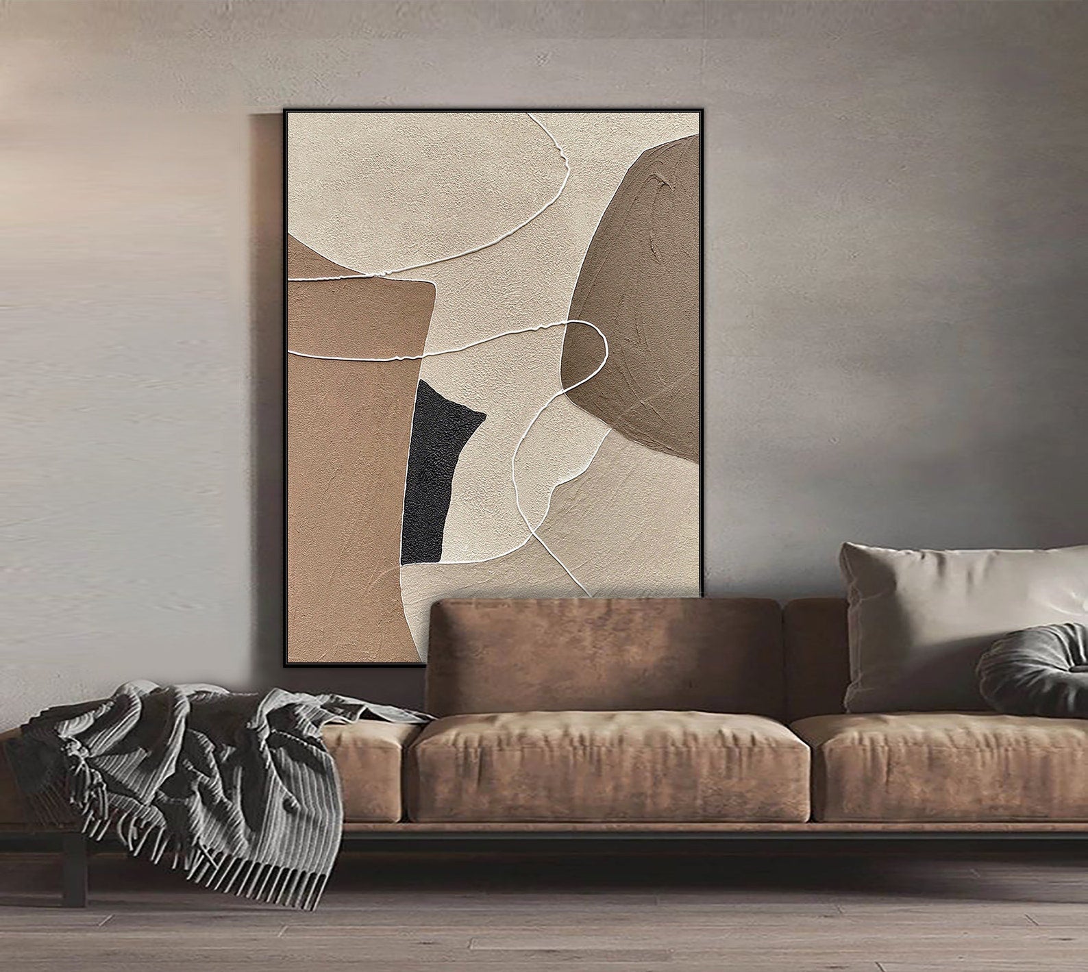 Clay Whisper Digital Wall Painting