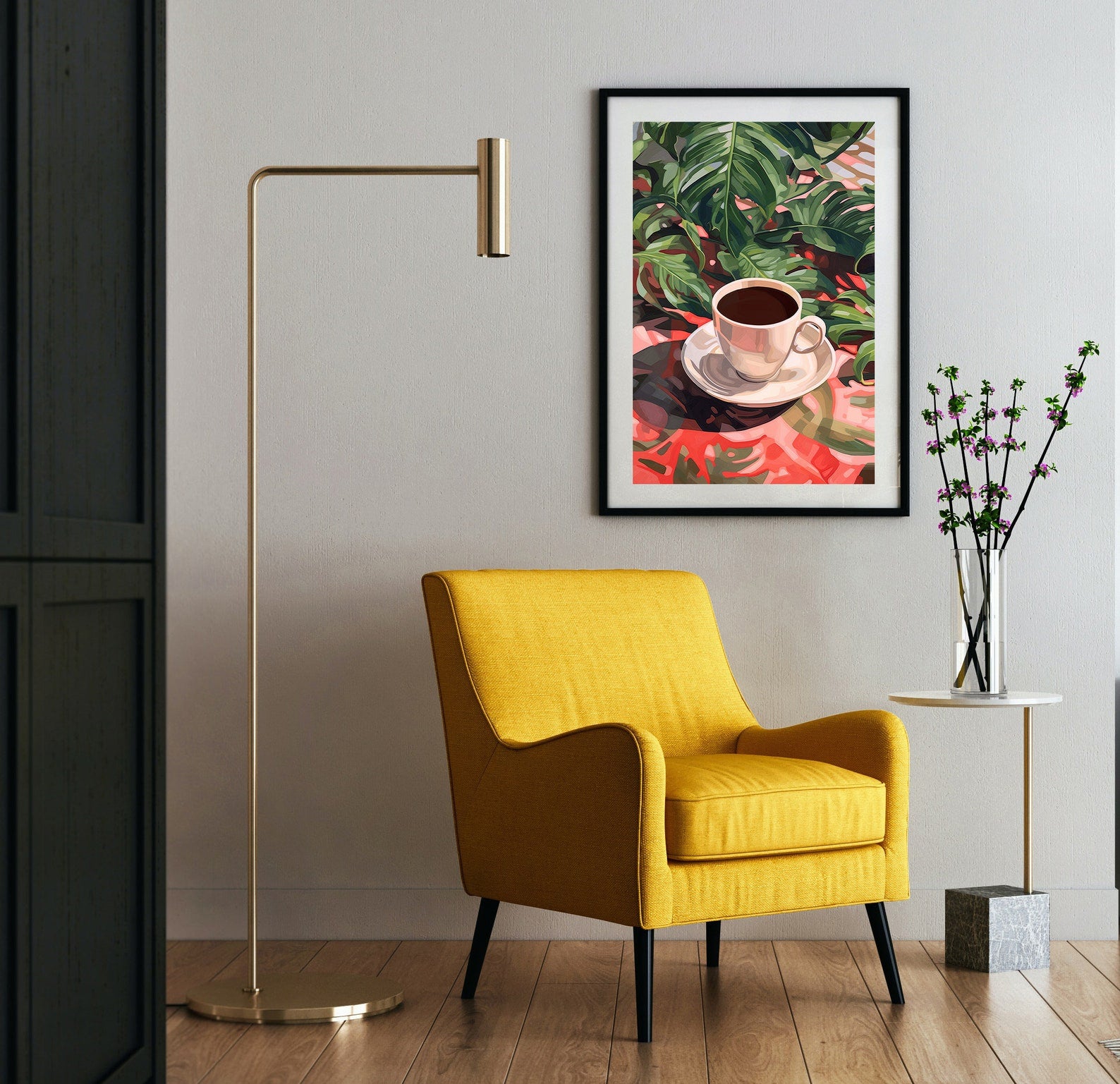 Brewed Bliss Digital Wall Painting