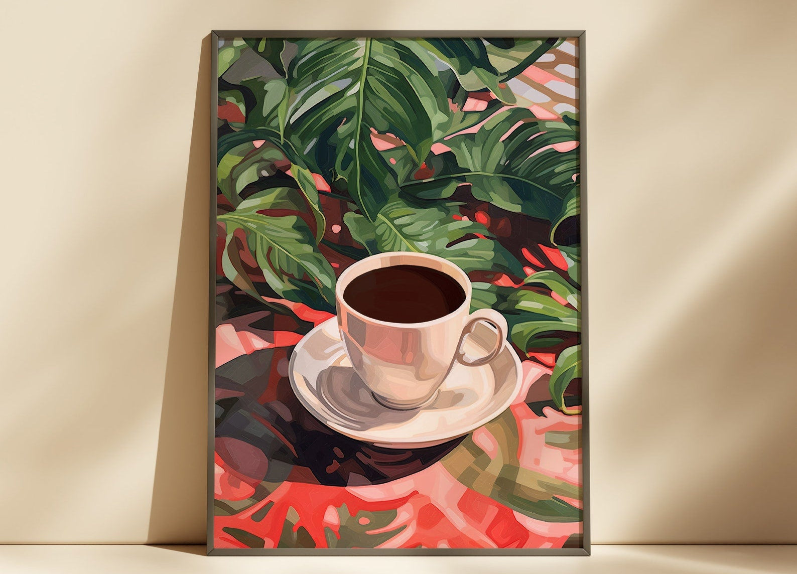 Brewed Bliss Digital Wall Painting