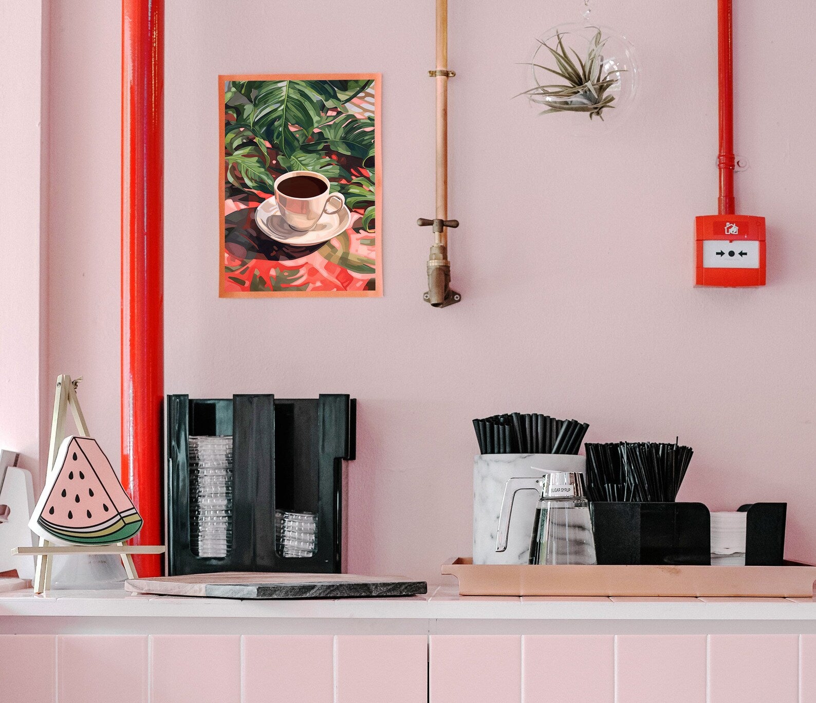 Brewed Bliss Digital Wall Painting