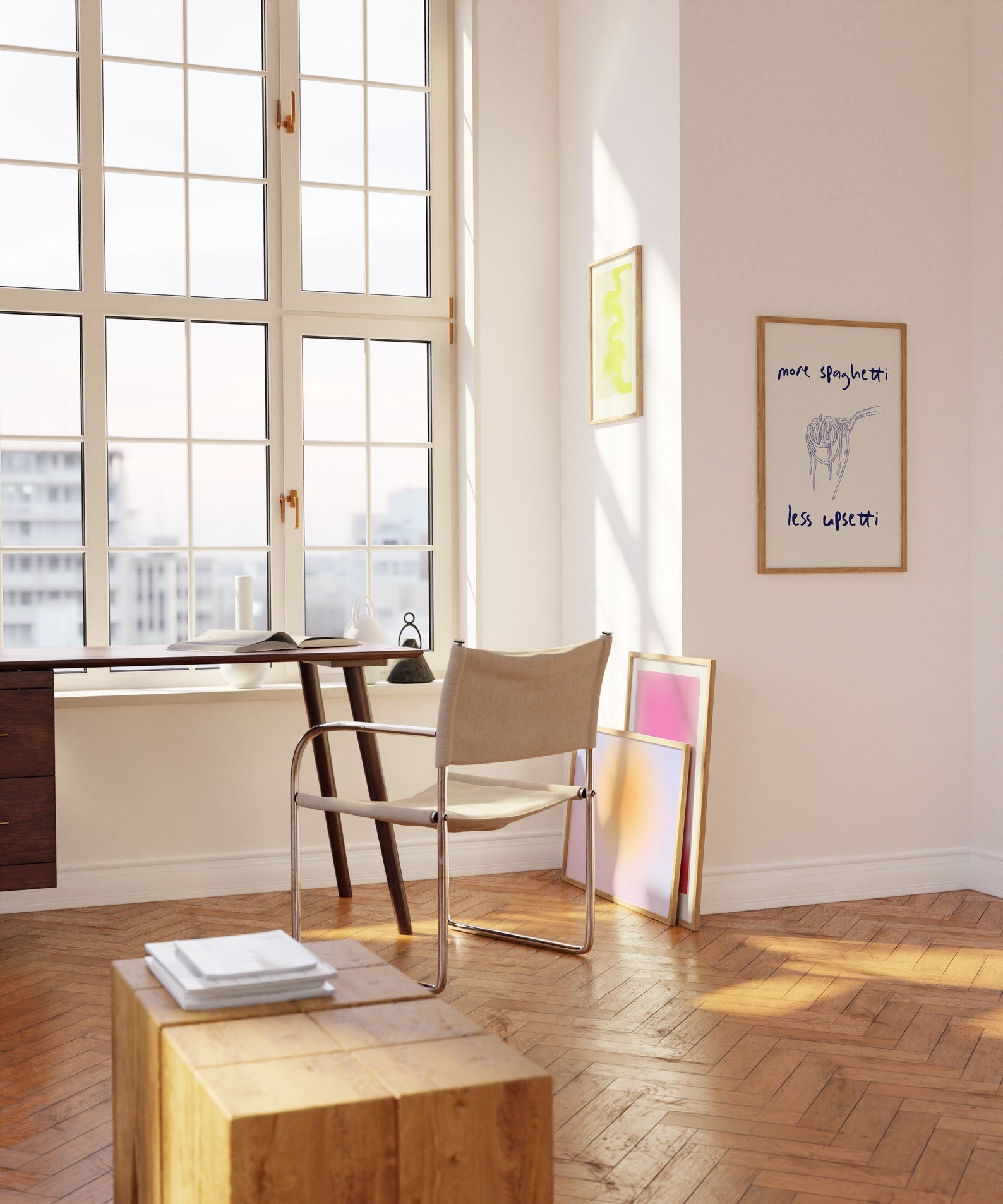 More Spaghetti Less Upsetti Digital Art Poster