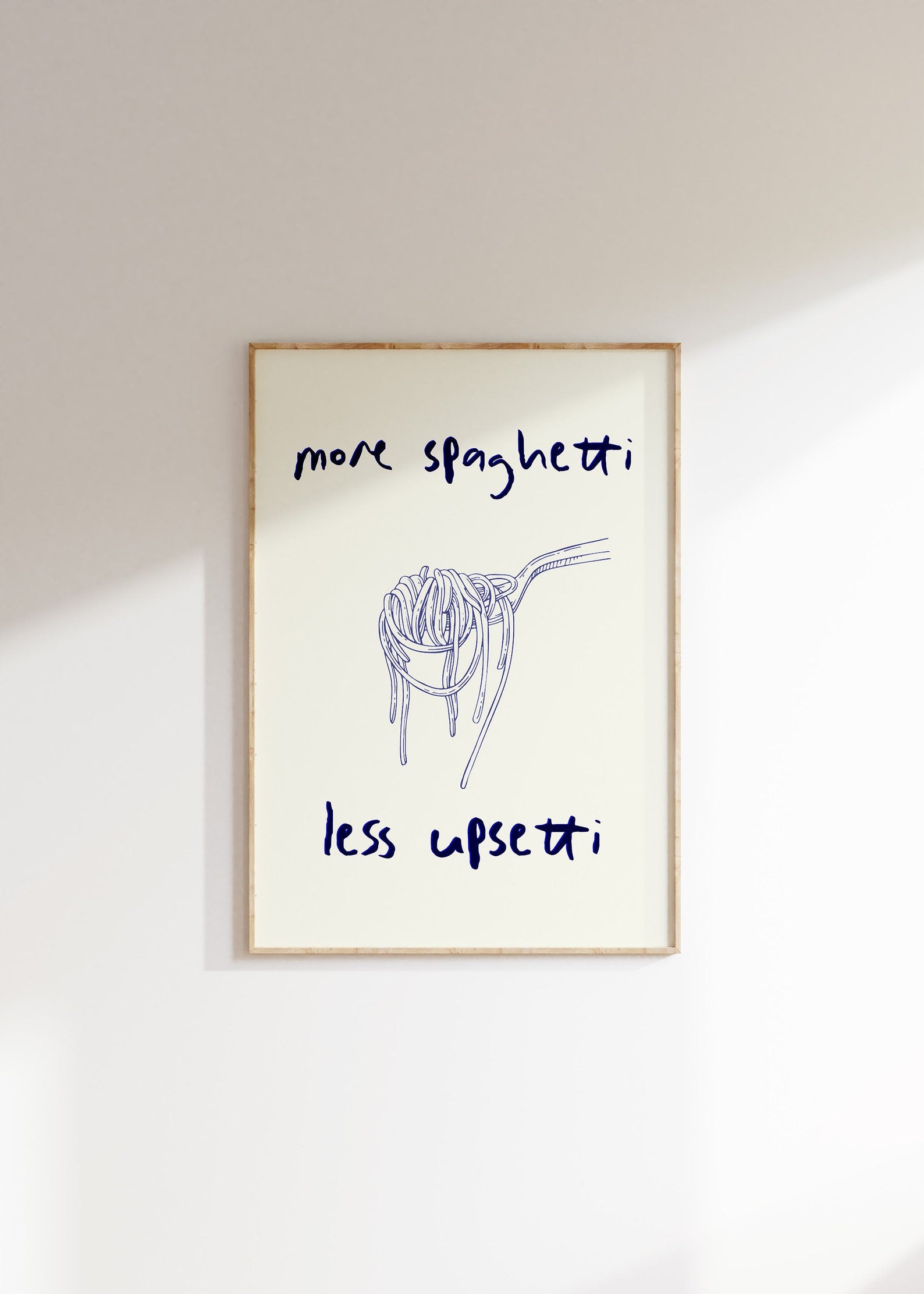 More Spaghetti Less Upsetti Digital Art Poster