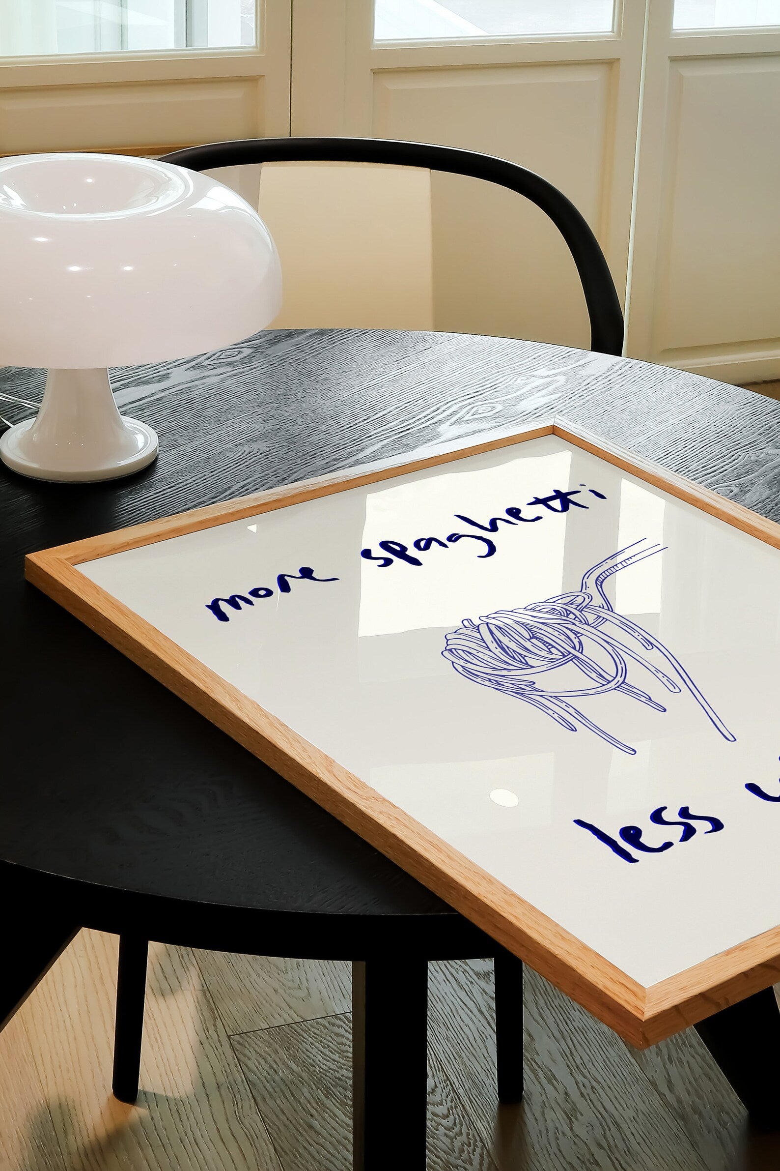 More Spaghetti Less Upsetti Digital Art Poster