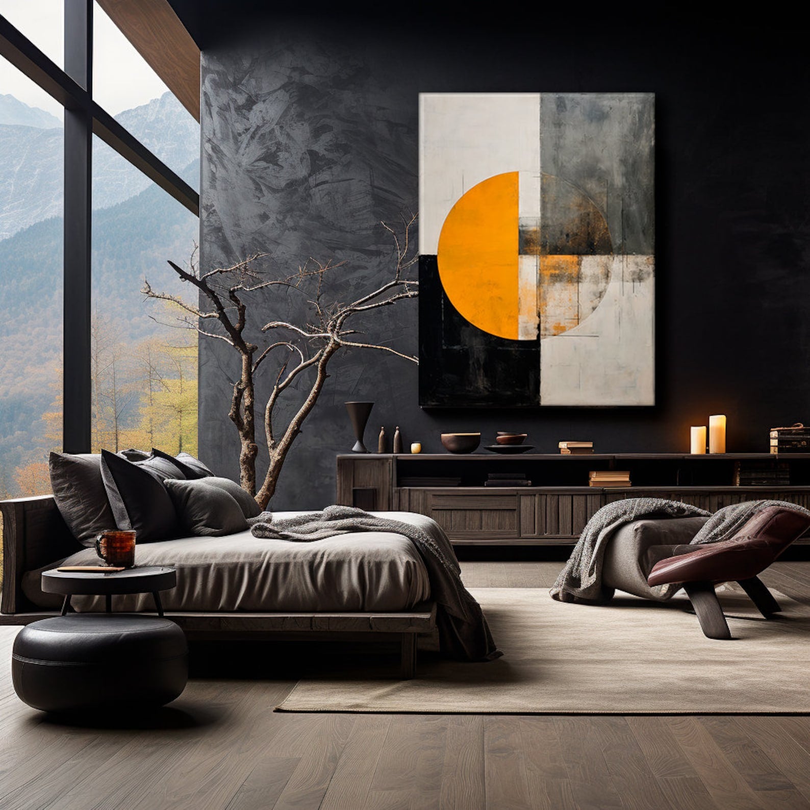 Modern Geometry Digital Wall Painting