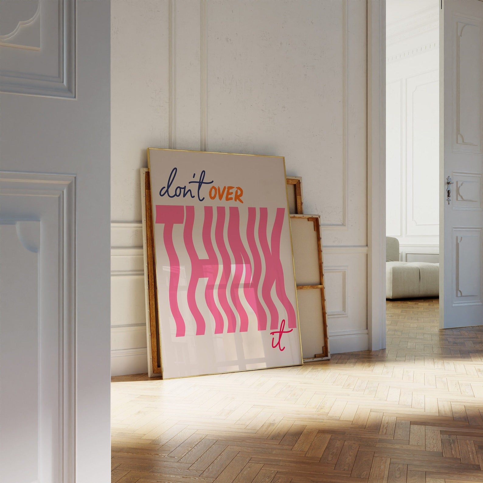 Don’t Overthink It Digital Art Poster