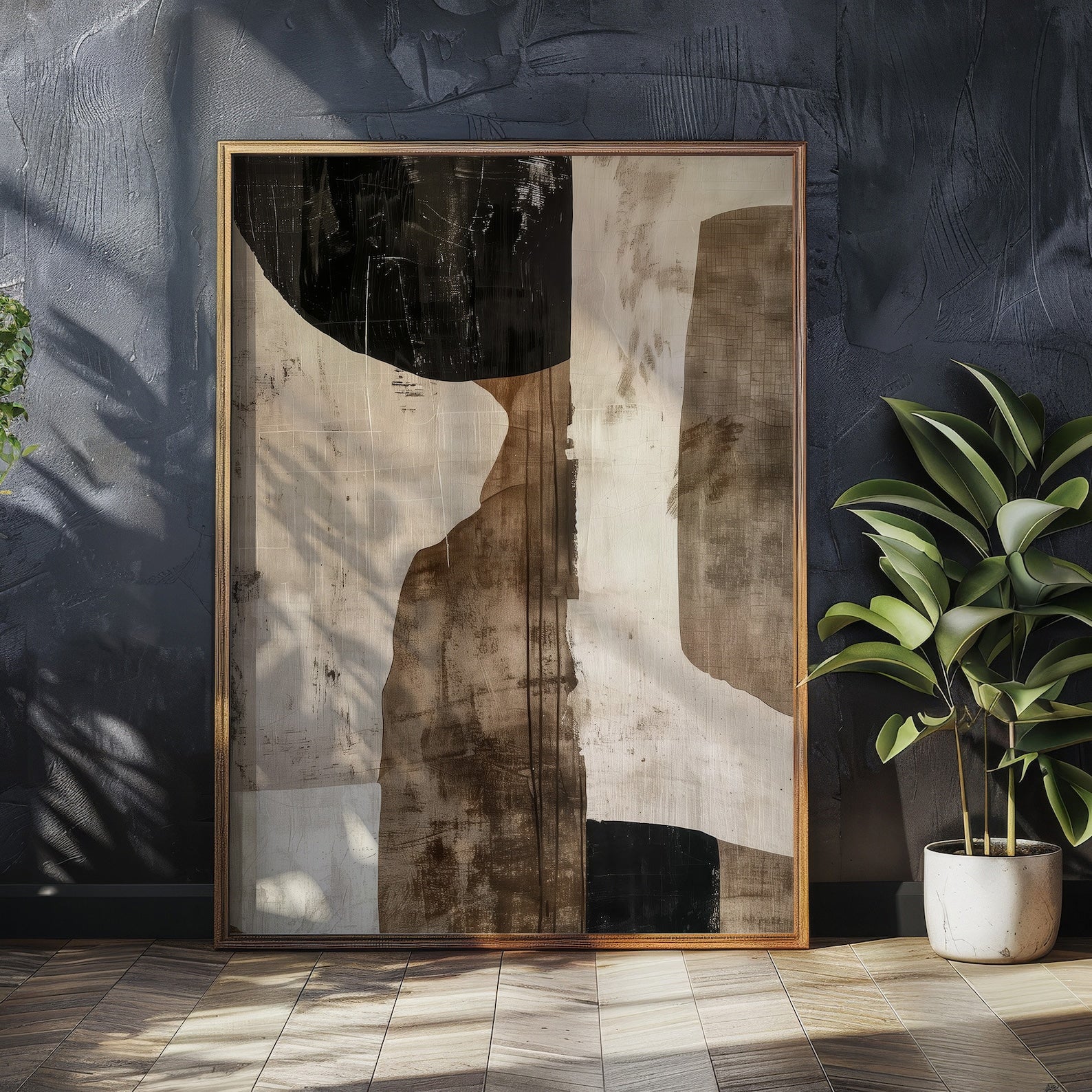 Wabi Sabi Interior Digital Wall Painting