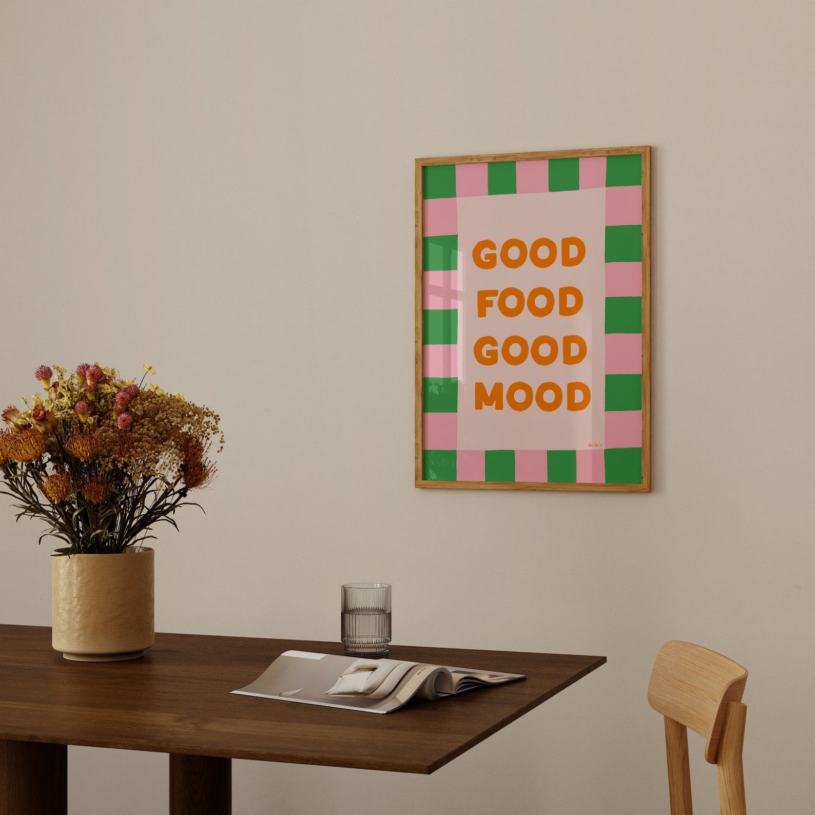 Good Food Good Mood Digital Art Poster