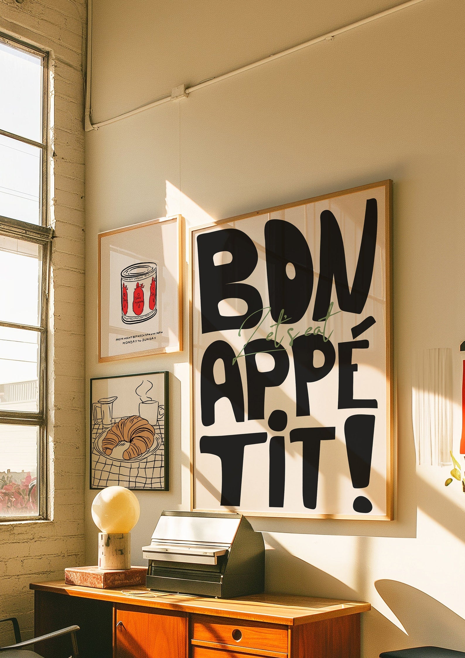 Bon Appétit, Let’s Eat Digital Art Poster