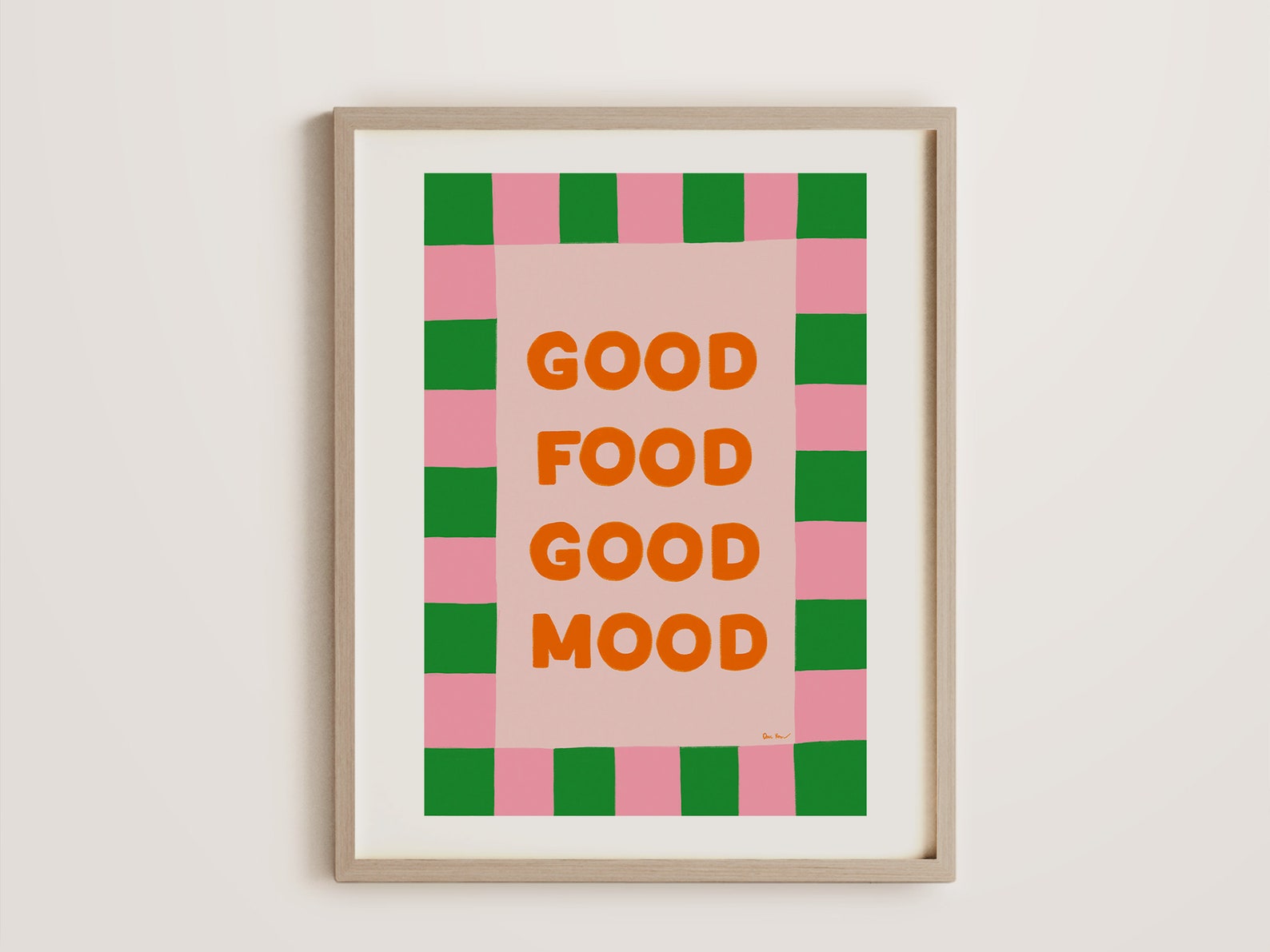 Good Food Good Mood Digital Art Poster