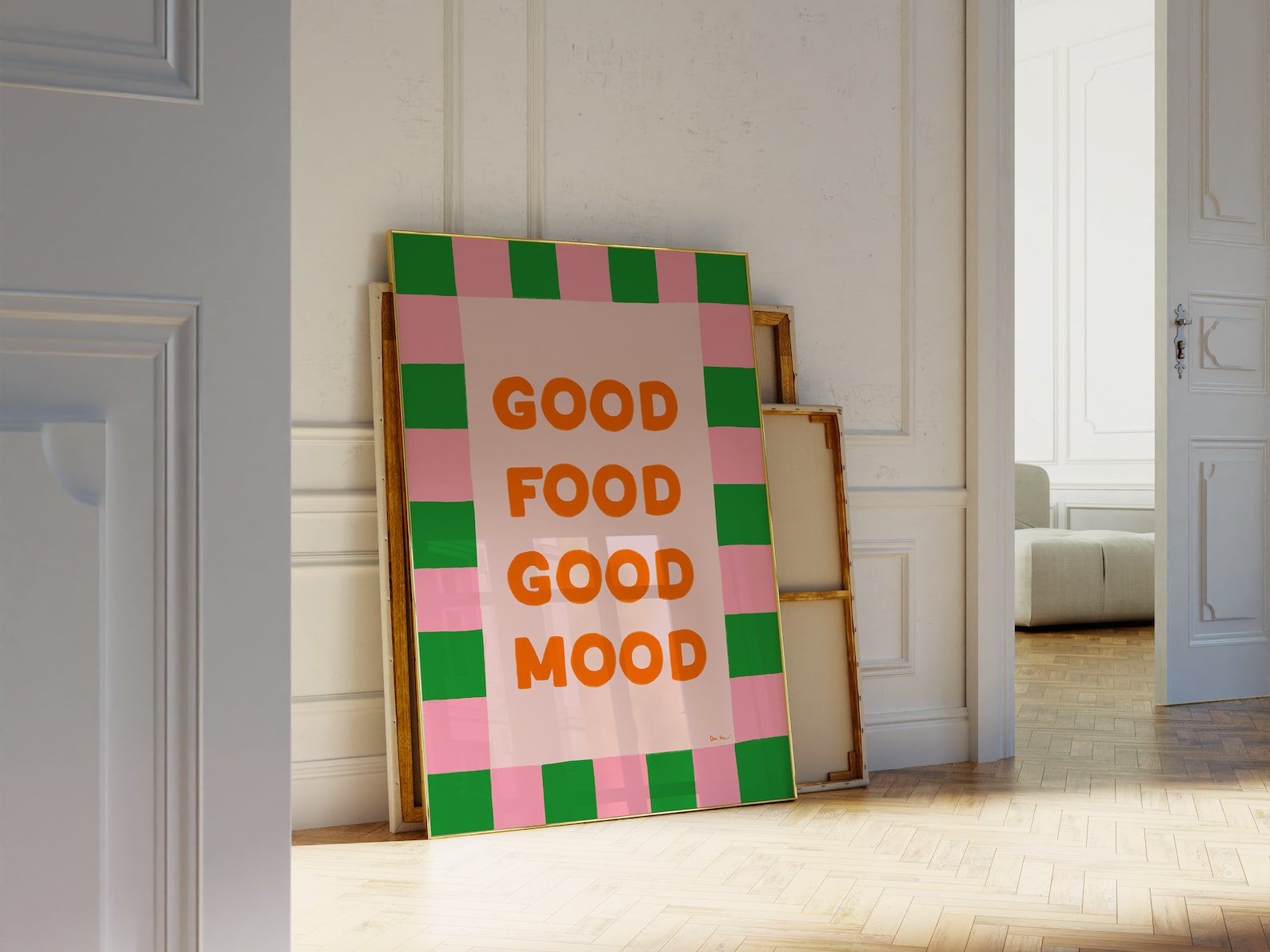Good Food Good Mood Digital Art Poster