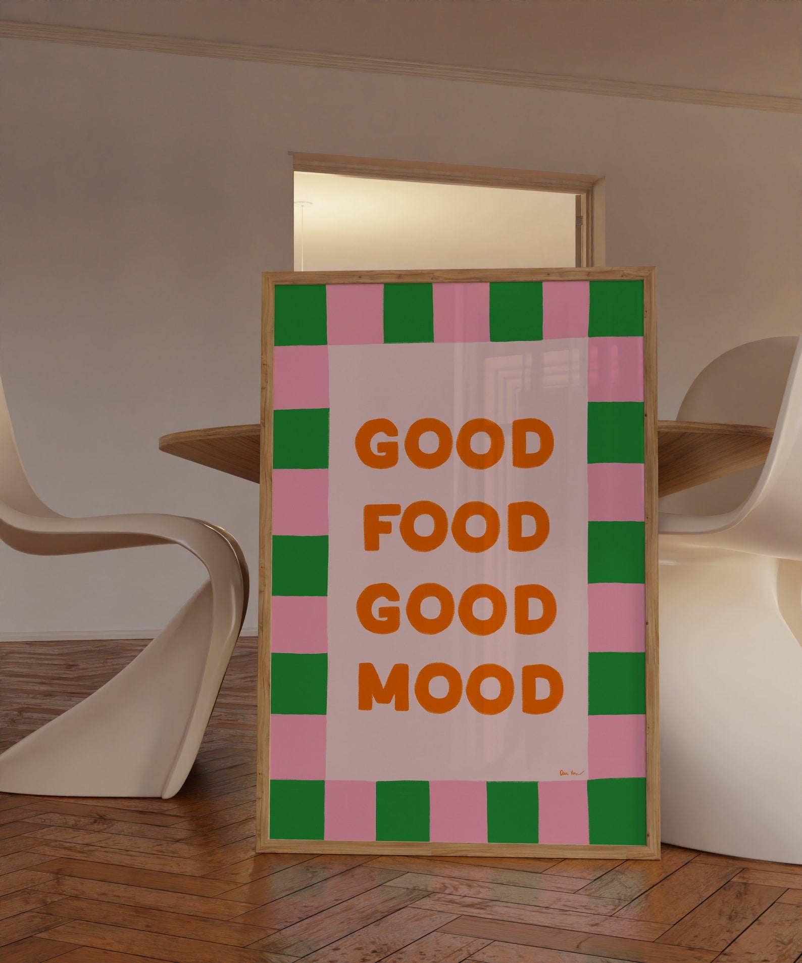 Good Food Good Mood Digital Art Poster