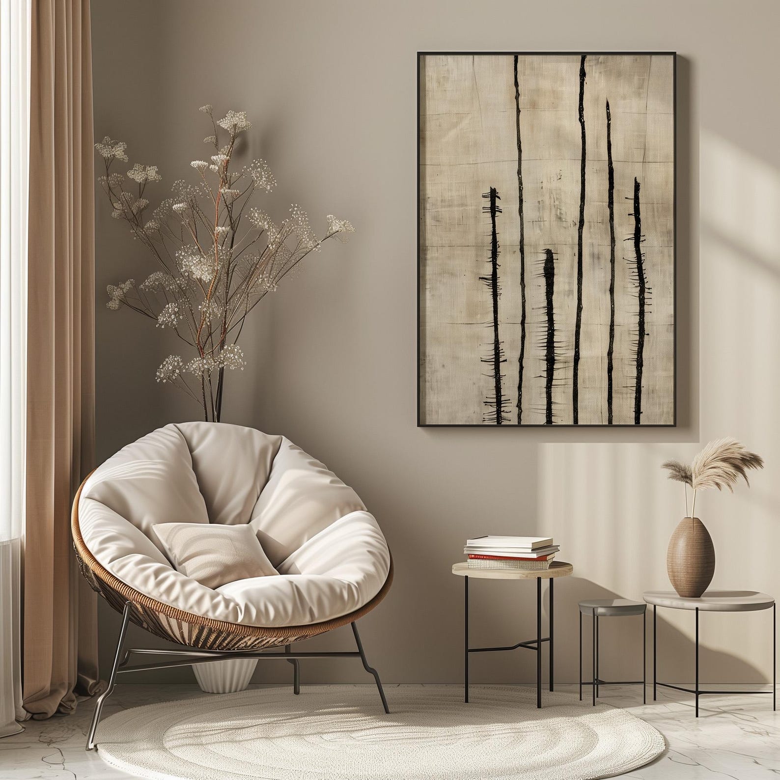 Serene Balance Digital Wall Painting