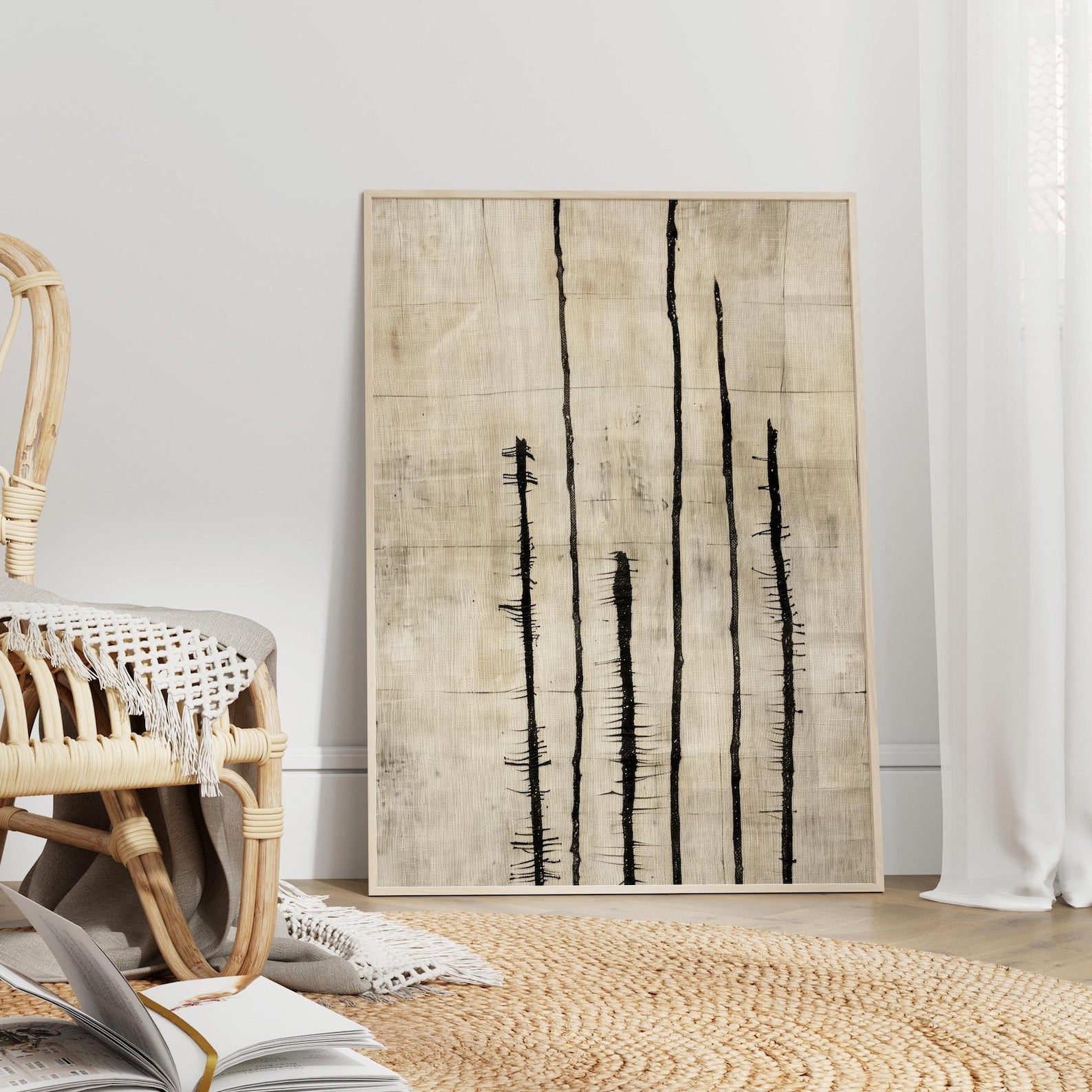 Serene Balance Digital Wall Painting