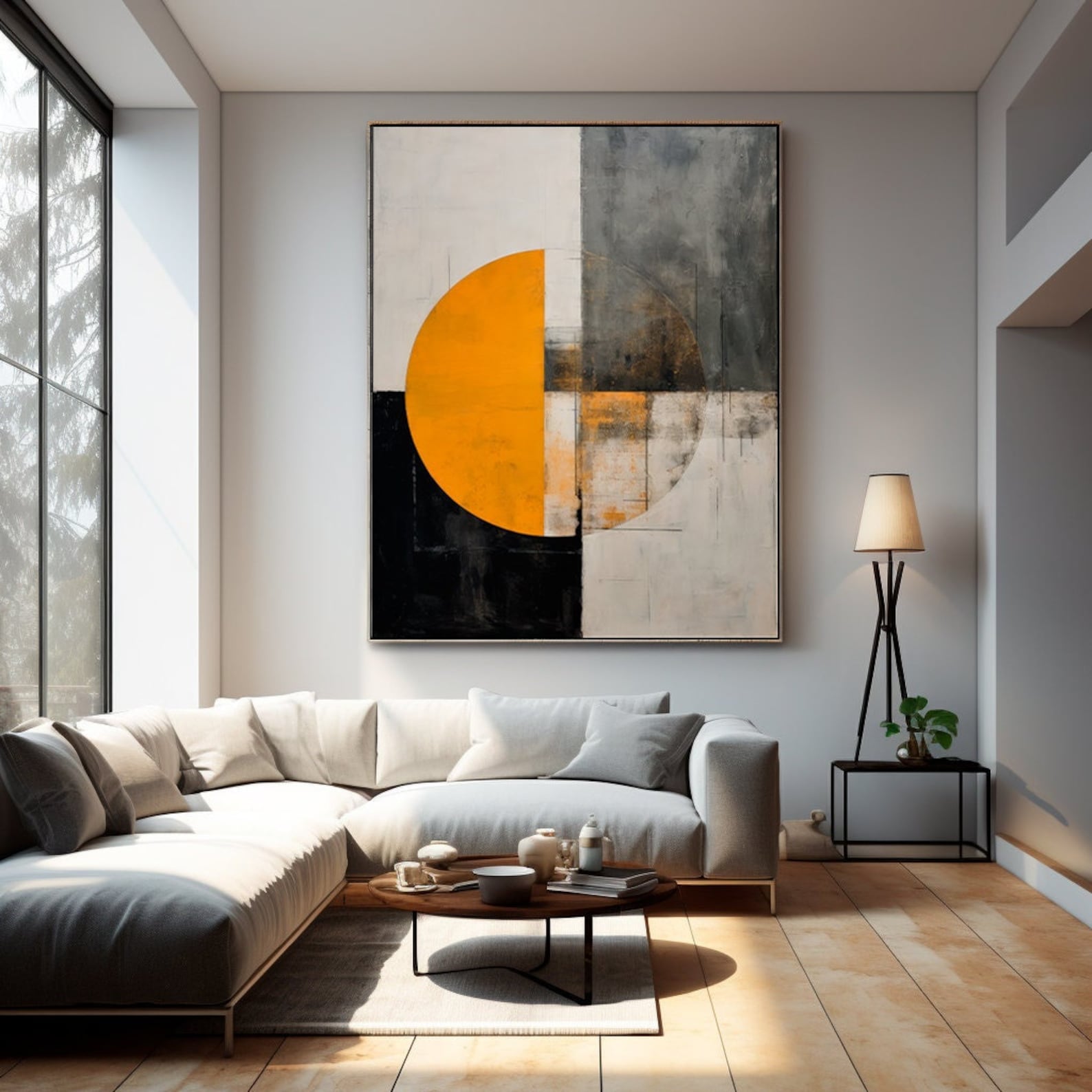 Modern Geometry Digital Wall Painting