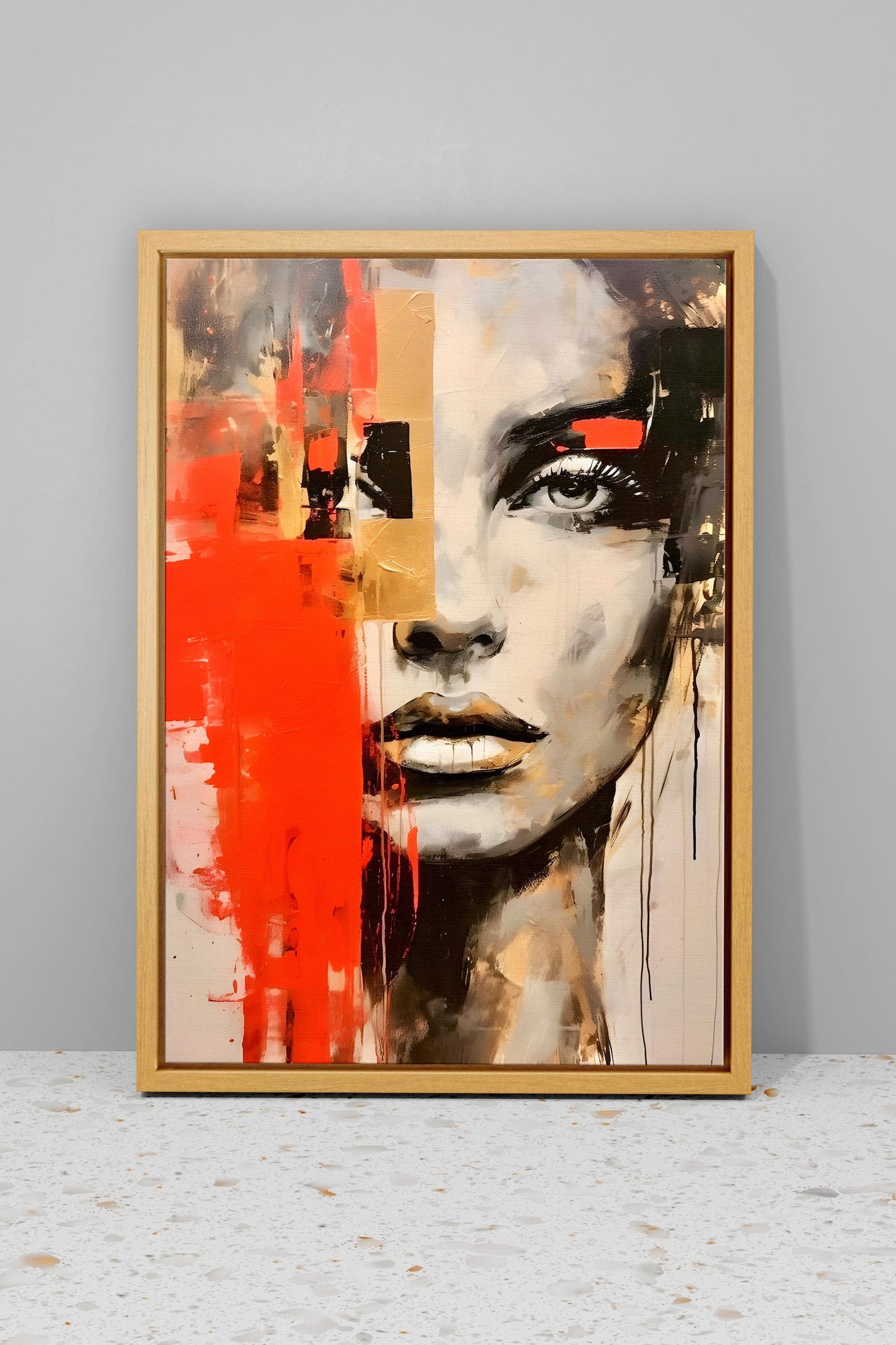Serenity Muse Digital Wall Painting