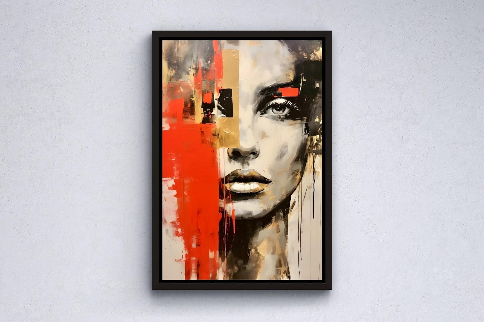 Serenity Muse Digital Wall Painting