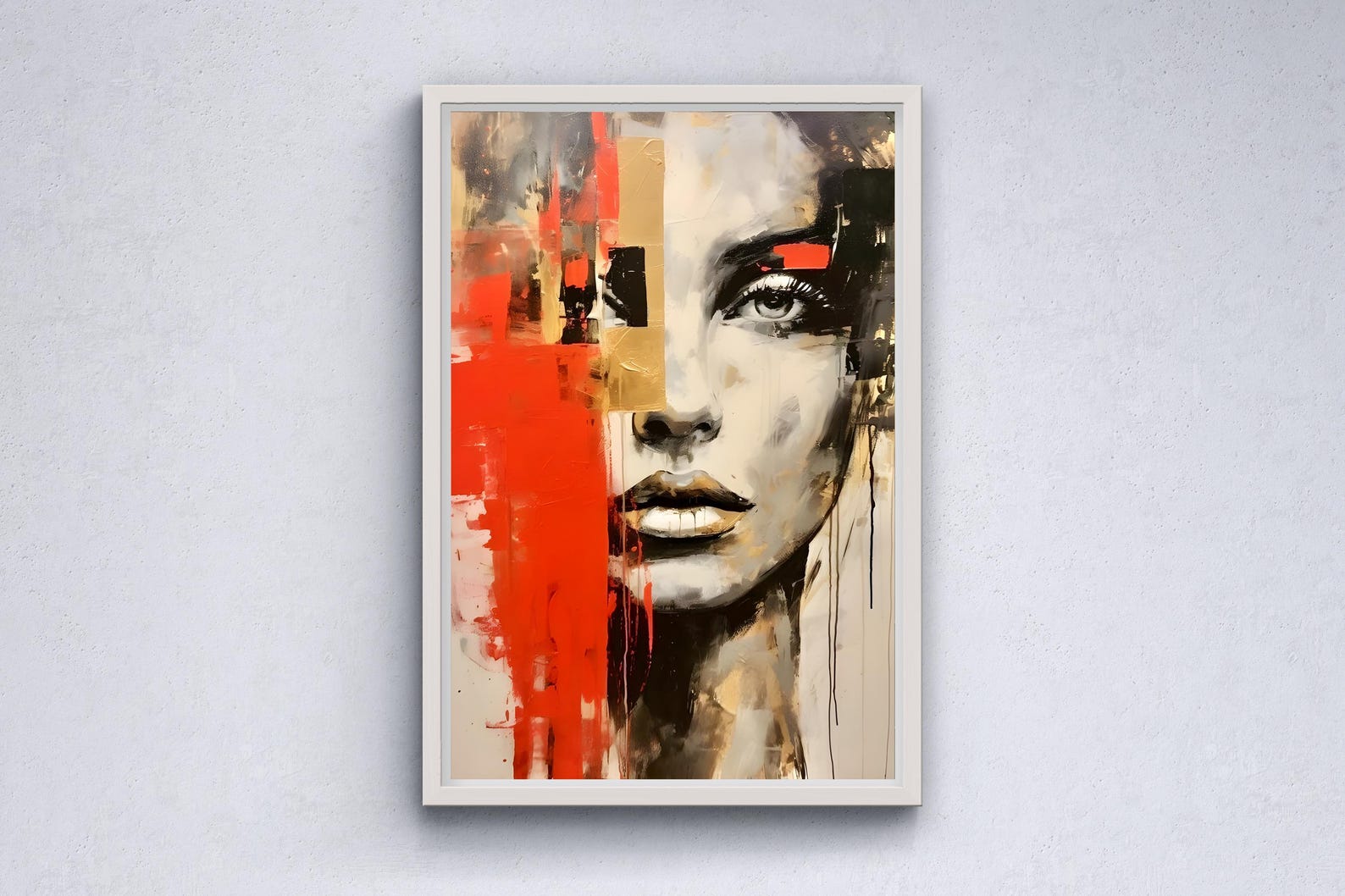 Serenity Muse Digital Wall Painting