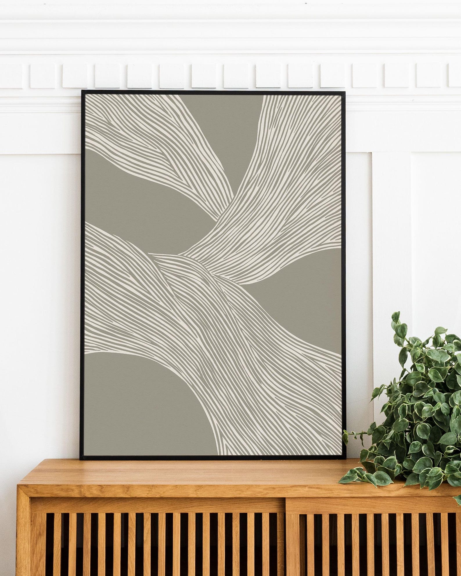 Sage Flow Digital Wall Painting