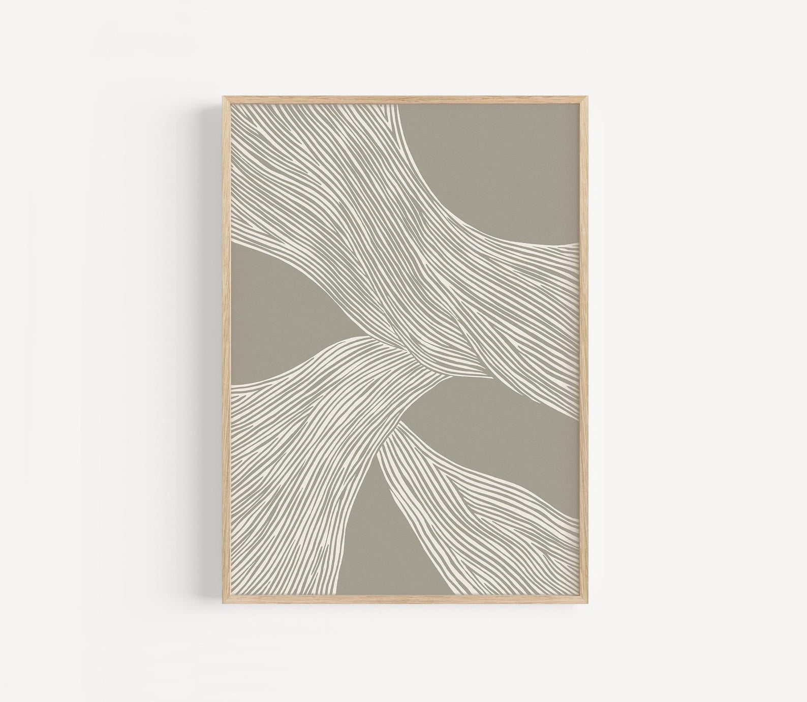 Sage Flow Digital Wall Painting